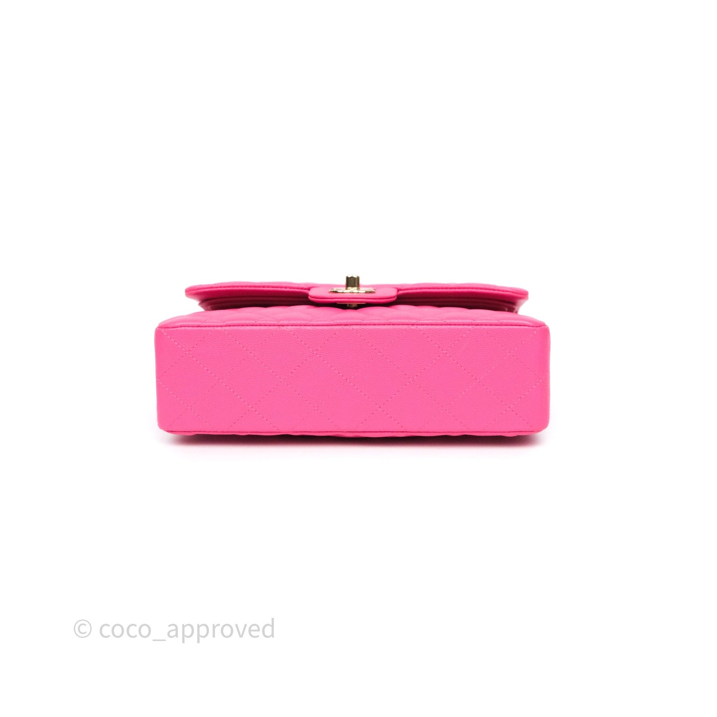 Chanel Small Classic Flap Quilted Hot Pink Caviar Gold Hardware