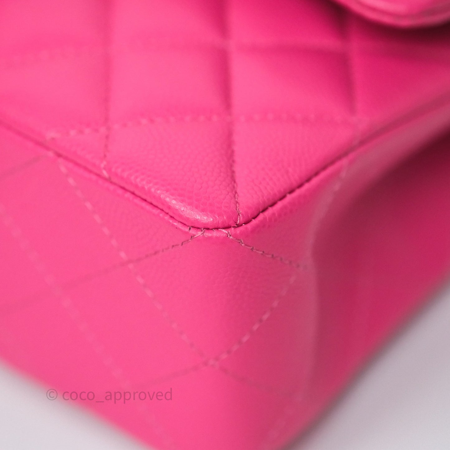 Chanel Small Classic Flap Quilted Hot Pink Caviar Gold Hardware