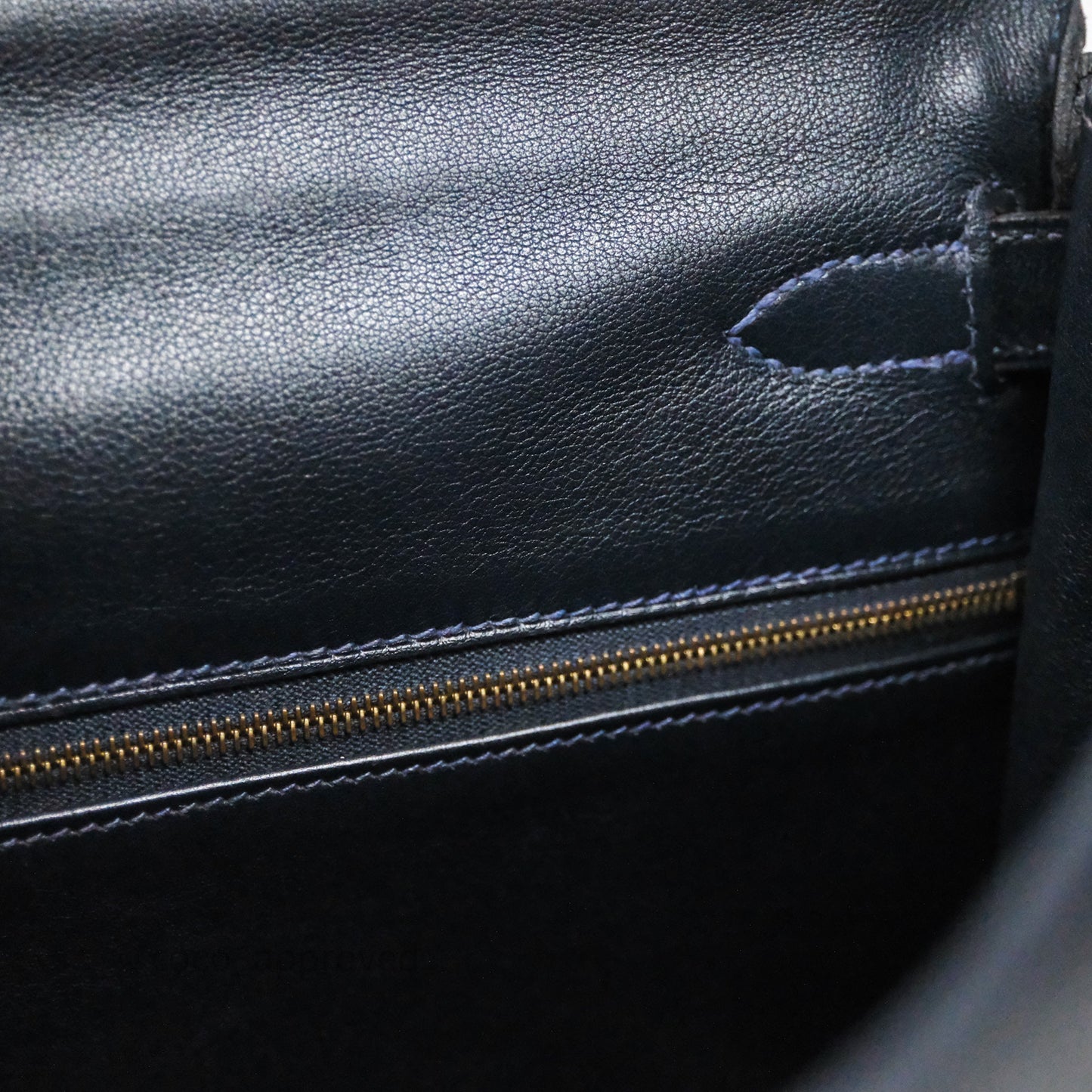 Hermes Kelly 28 Retourne Bleu Nuit 2Z Gold Hardware