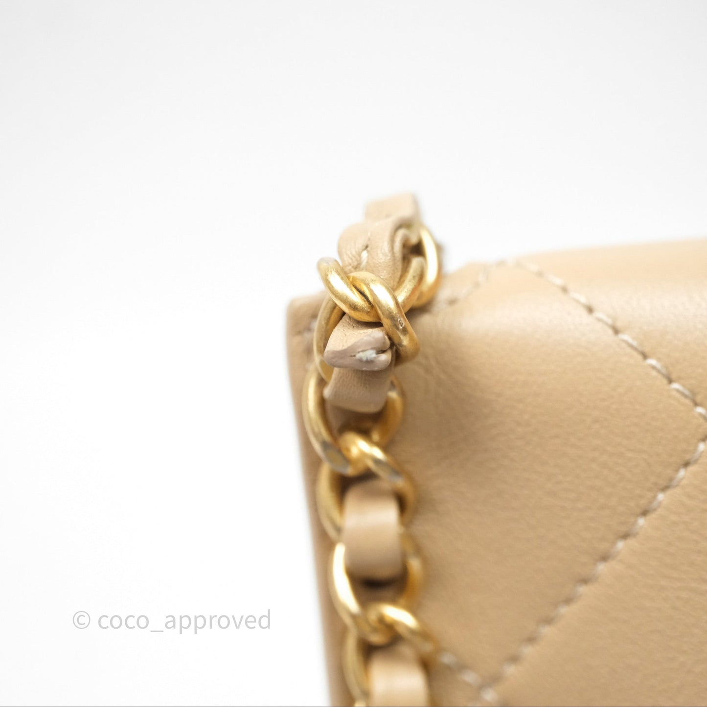 Chanel Small Hobo Bag Beige Calfskin Aged Gold Hardware