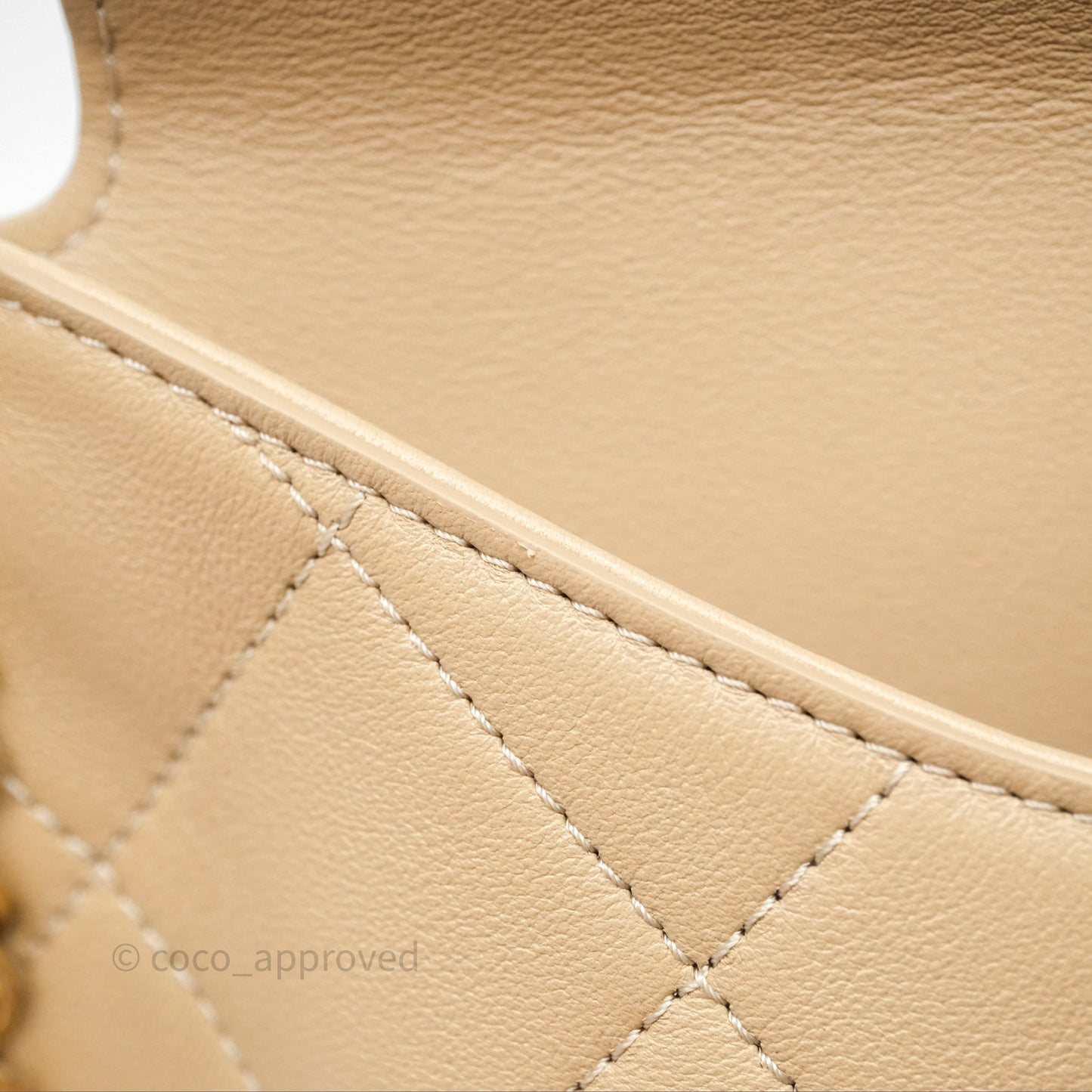 Chanel Small Hobo Bag Beige Calfskin Aged Gold Hardware