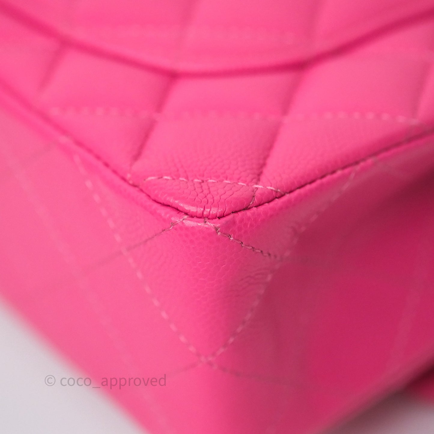 Chanel Small Classic Flap Quilted Hot Pink Caviar Gold Hardware