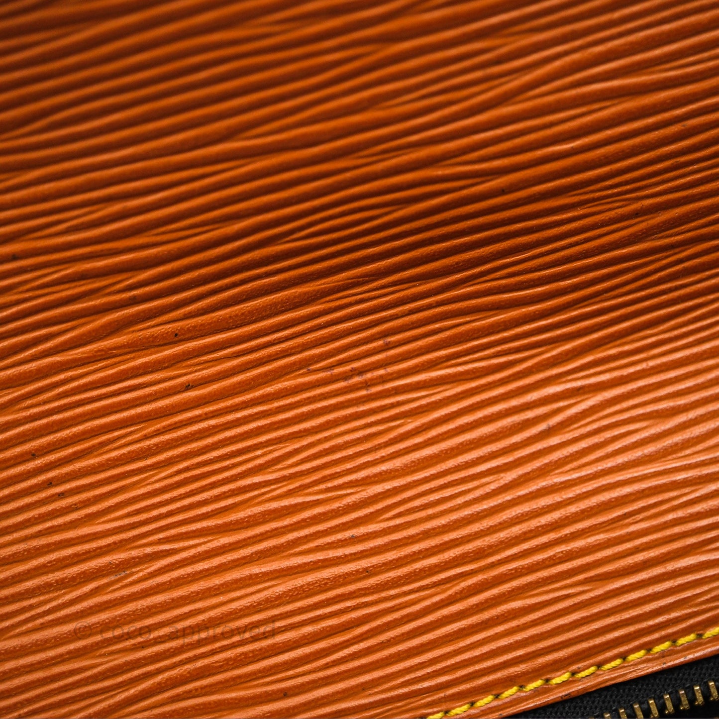 Louis Vuitton Epi Dragonne Clutch Brown Gold Hardware