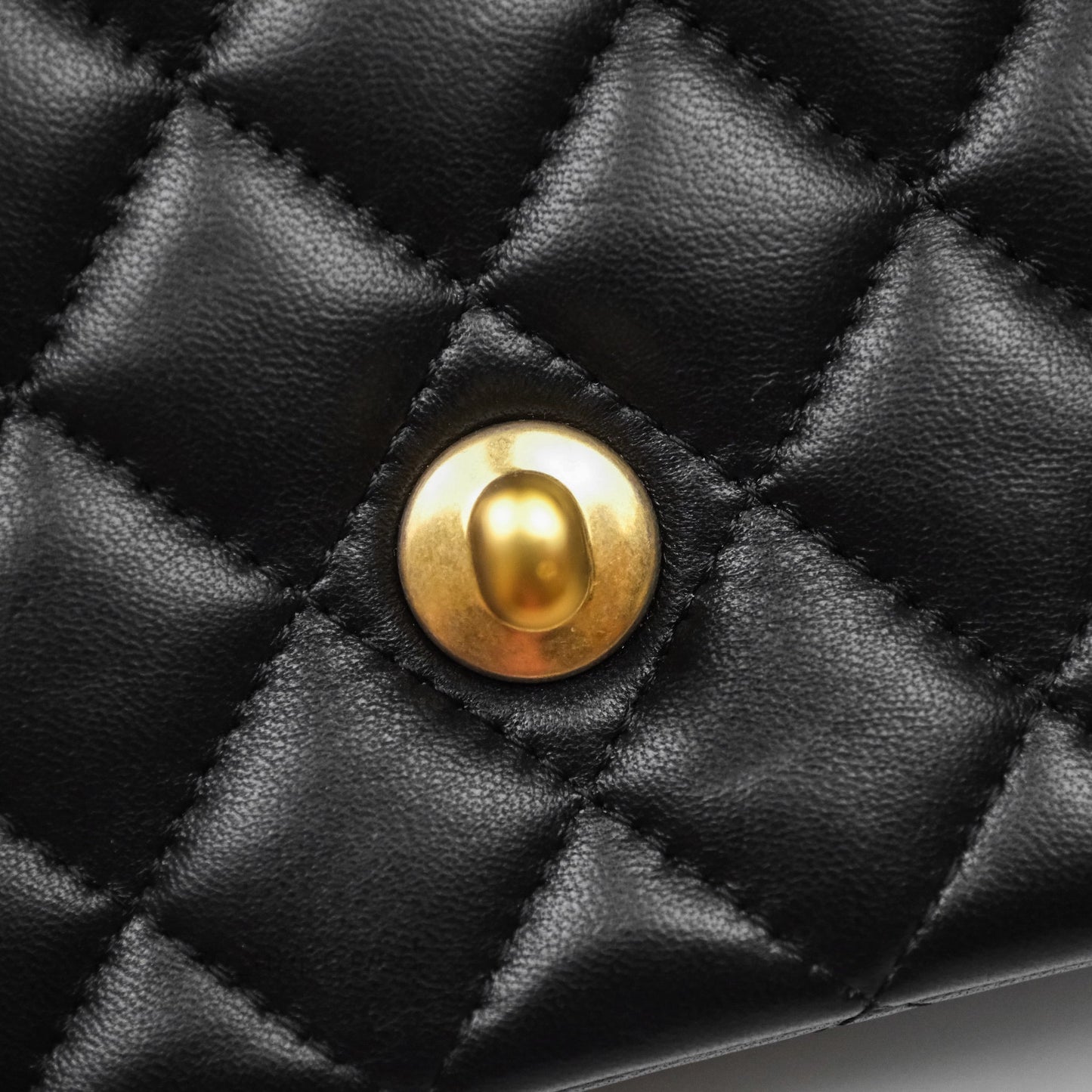 Chanel Top Handle Mini Rectangular Flap Black Lambskin Aged Gold Hardware