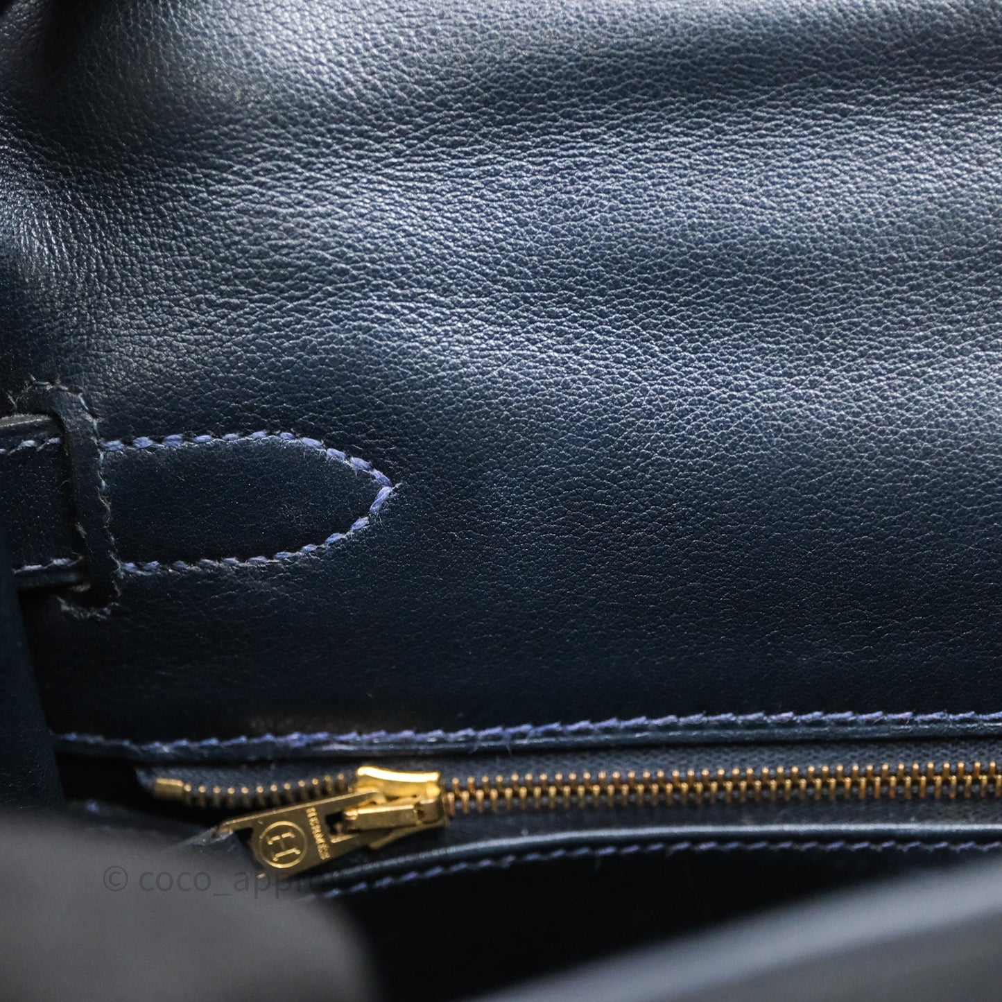 Hermes Kelly 28 Retourne Bleu Nuit 2Z Gold Hardware