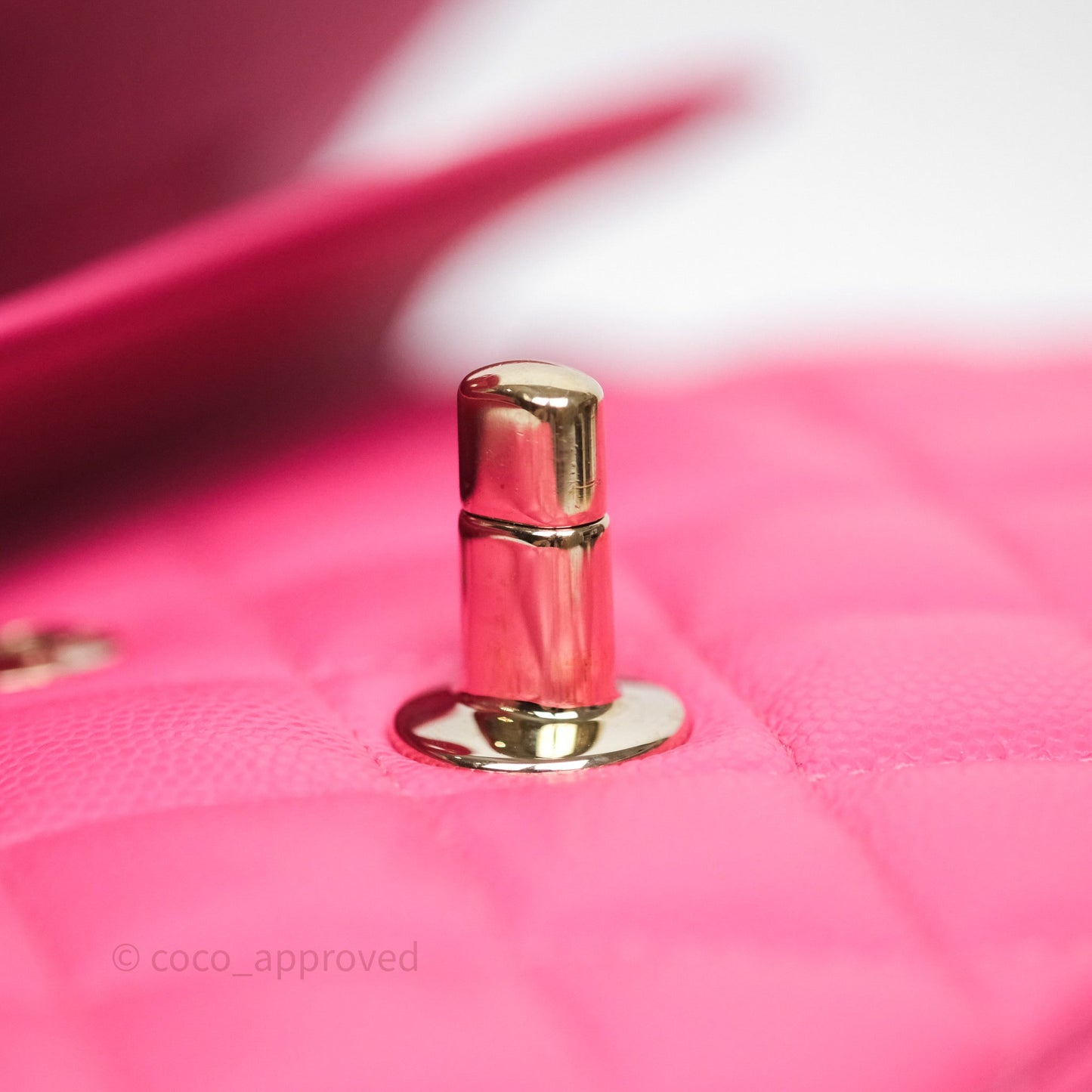 Chanel Small Classic Flap Quilted Hot Pink Caviar Gold Hardware