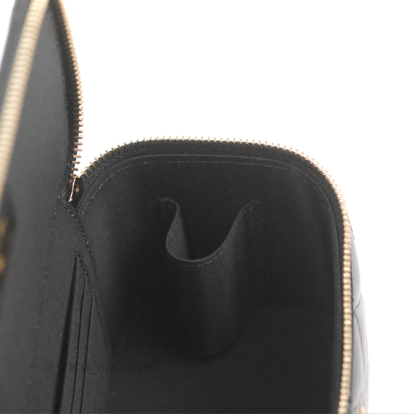 Chanel Vanity Rectangular Top Handle Black Lambskin Gold Hardware