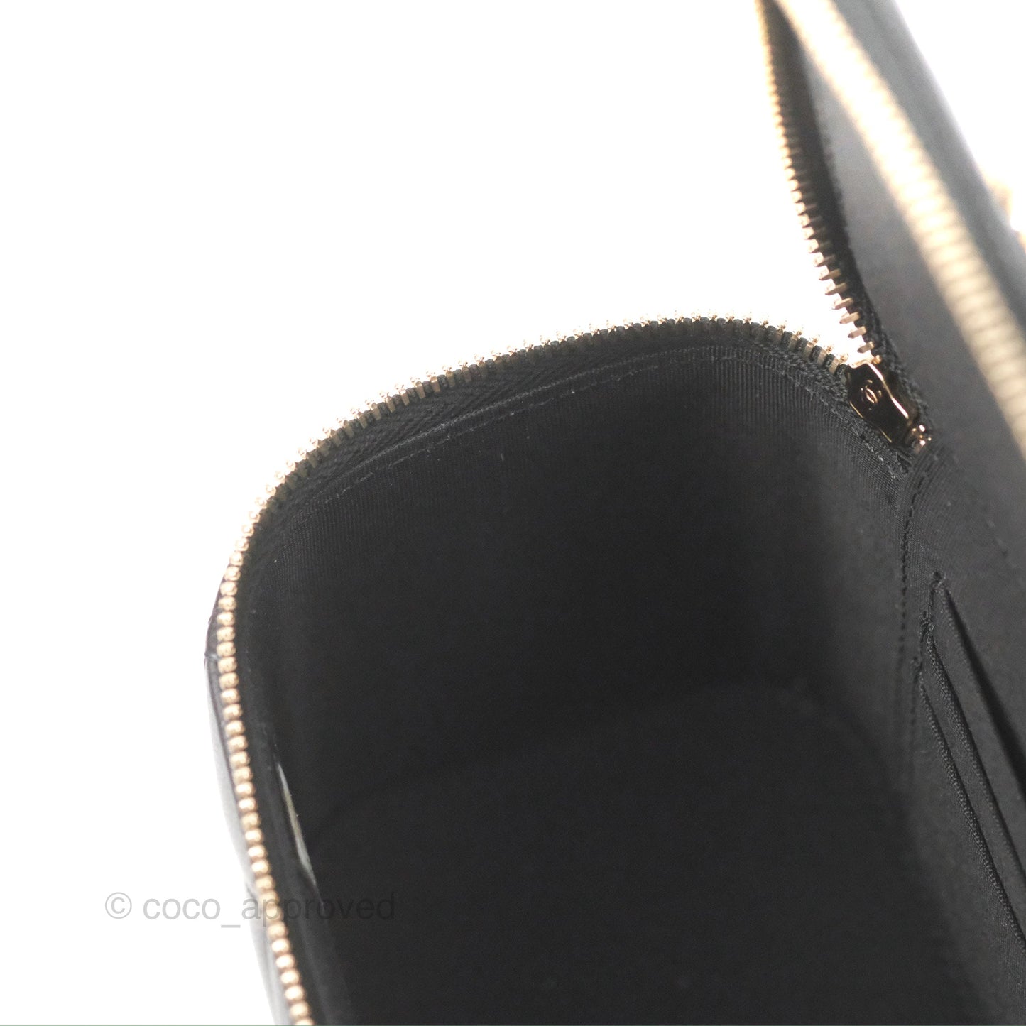 Chanel Vanity Rectangular Top Handle Black Lambskin Gold Hardware