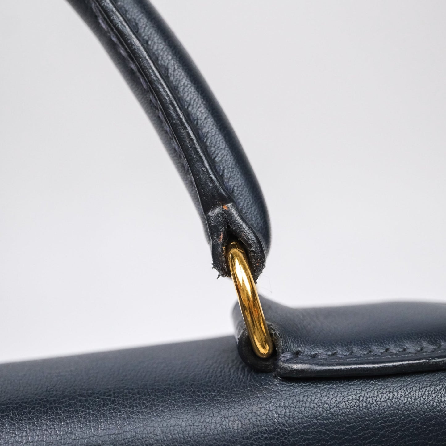 Hermes Kelly 28 Retourne Bleu Nuit 2Z Gold Hardware