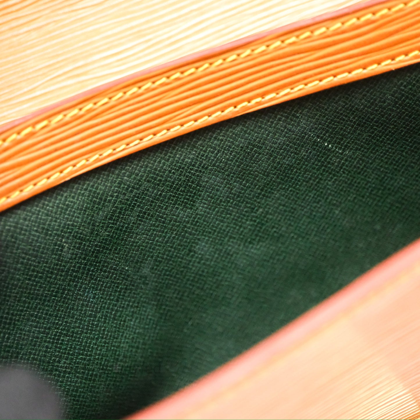 Louis Vuitton Epi Dragonne Clutch Brown Gold Hardware