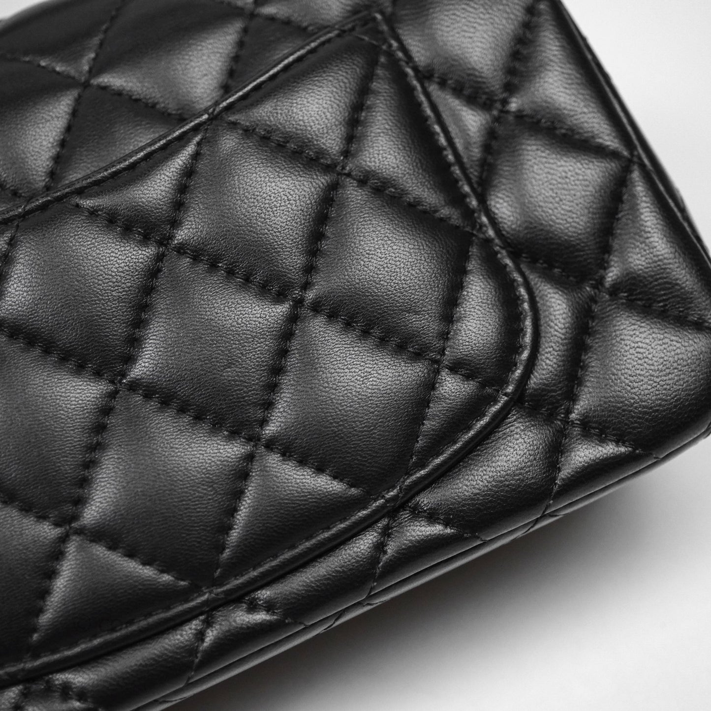 Chanel Top Handle Mini Rectangular Flap Black Lambskin Aged Gold Hardware