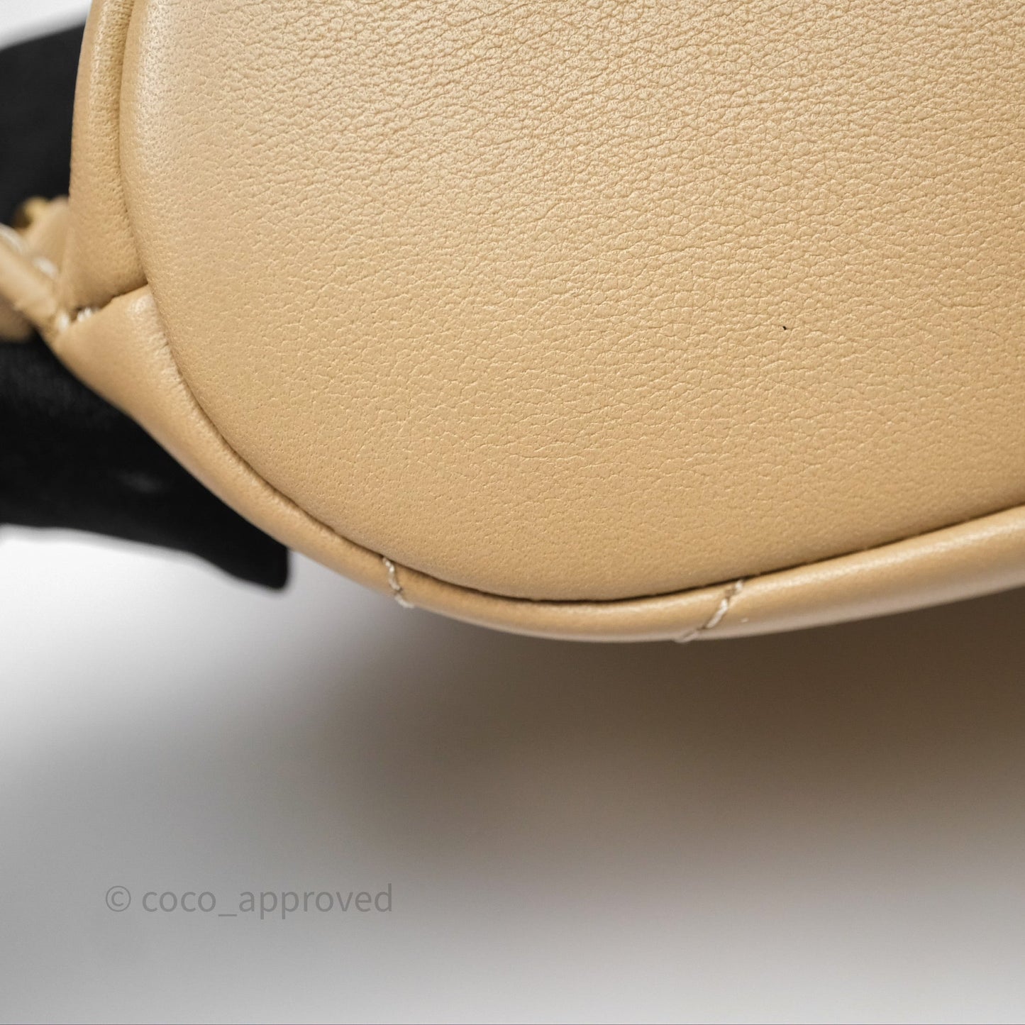 Chanel Small Hobo Bag Beige Calfskin Aged Gold Hardware