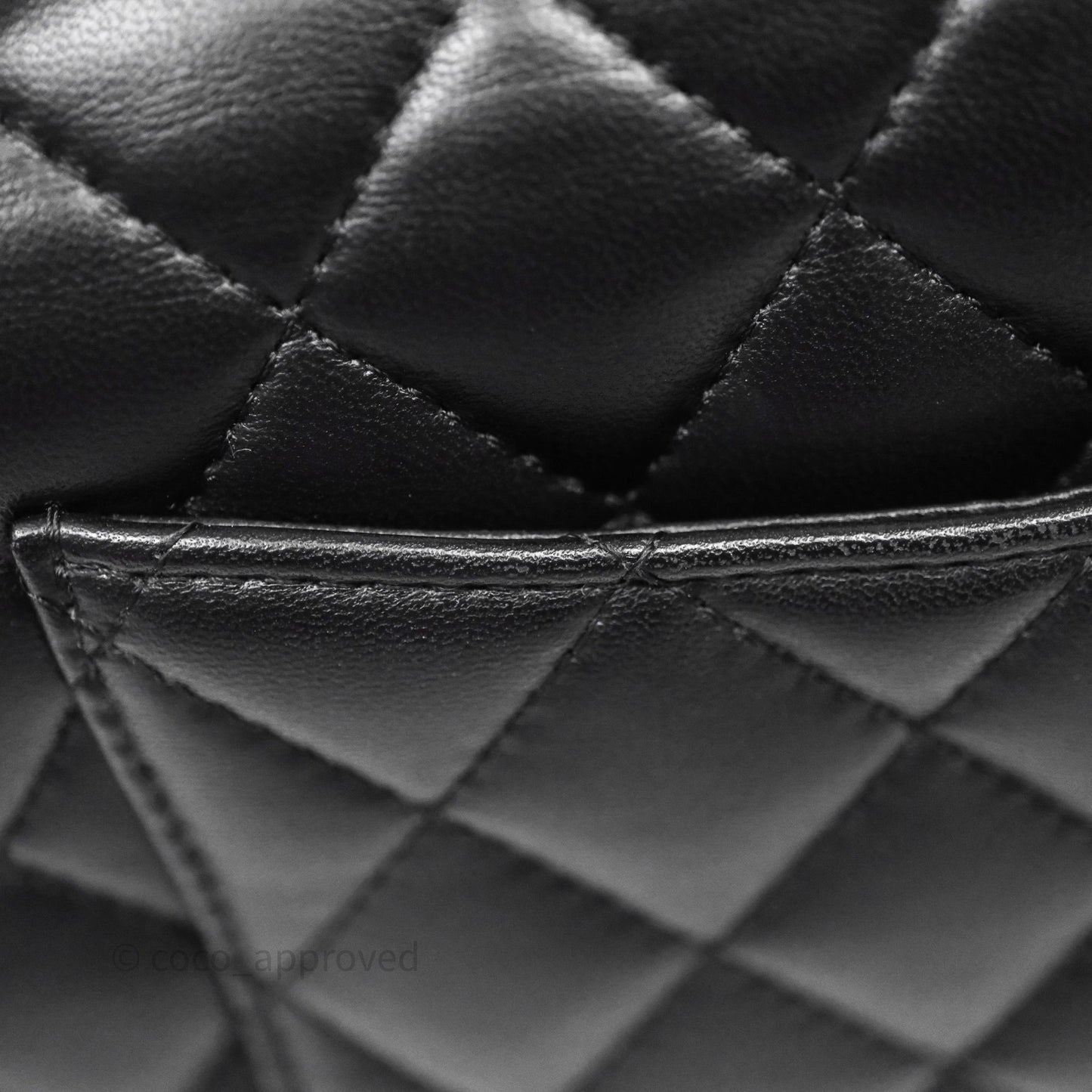 Chanel Top Handle Mini Rectangular Flap Black Lambskin Aged Gold Hardware