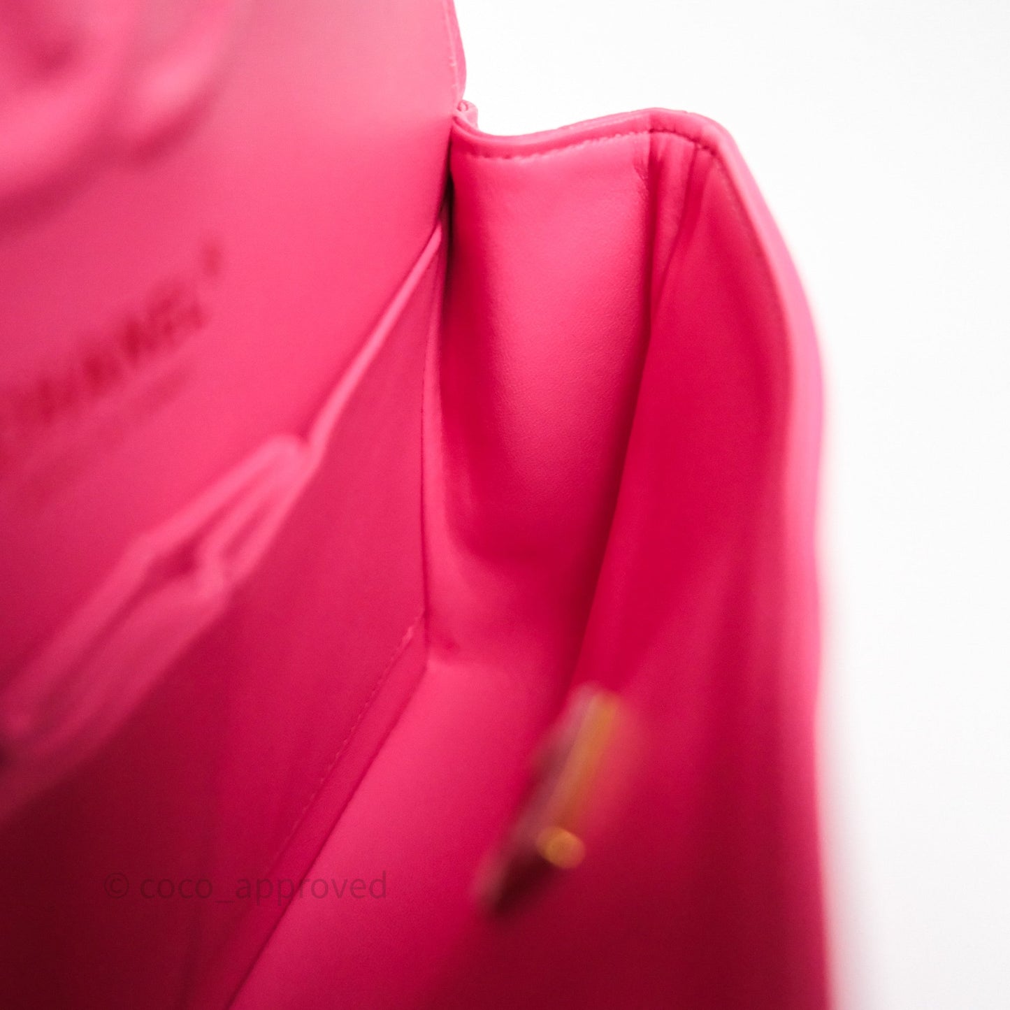 Chanel Small Classic Flap Quilted Hot Pink Caviar Gold Hardware