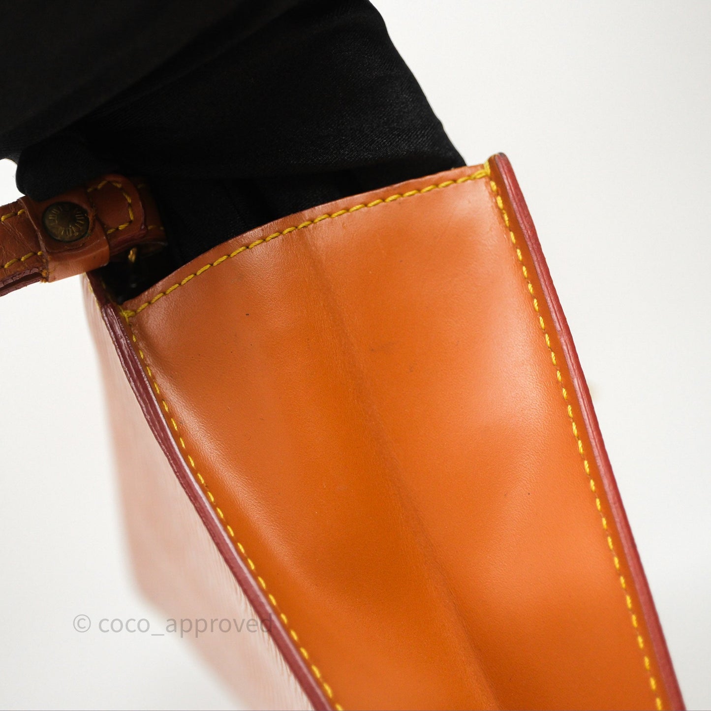 Louis Vuitton Epi Dragonne Clutch Brown Gold Hardware