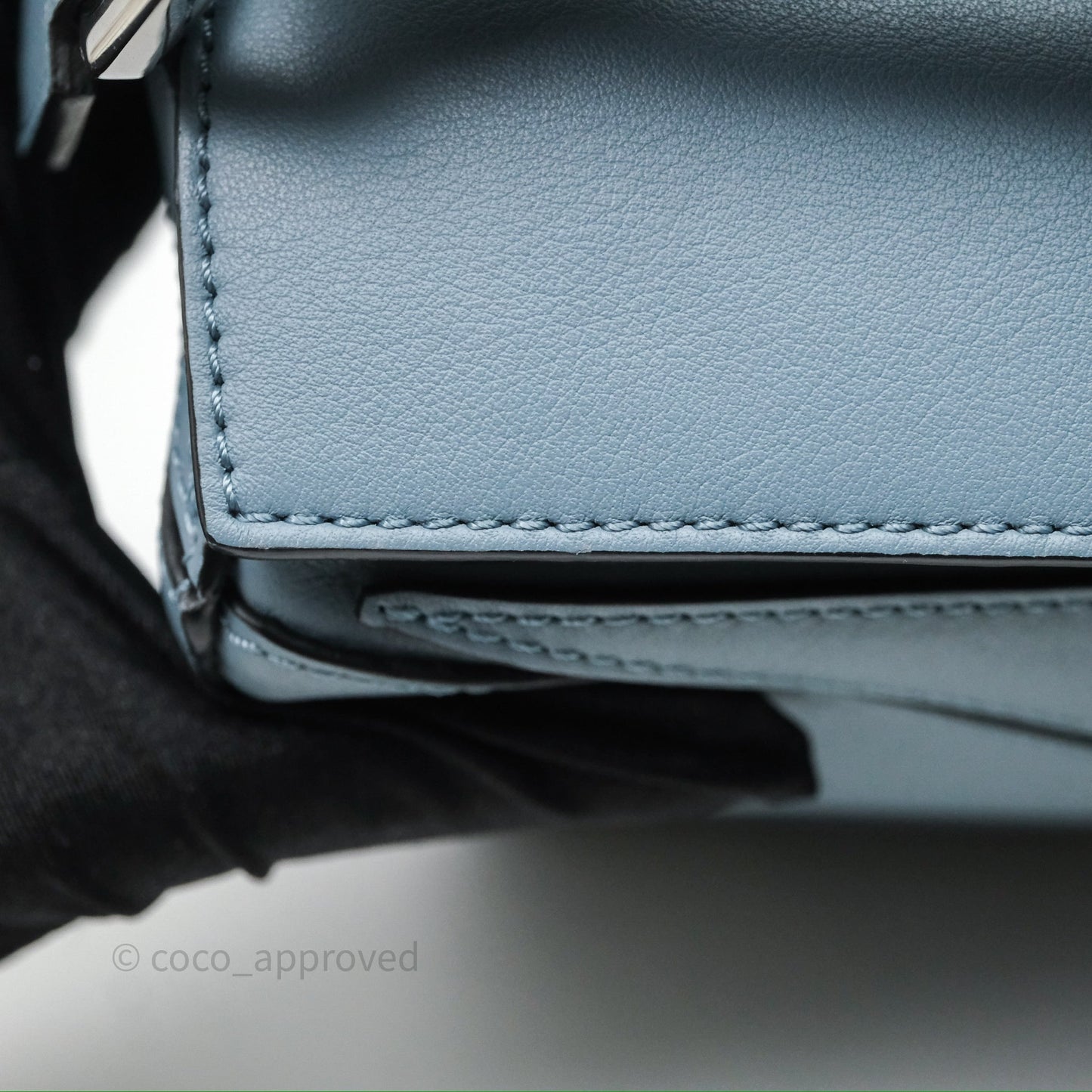 Loewe Medium Puzzle Bag Stone Calfskin Silver Hardware