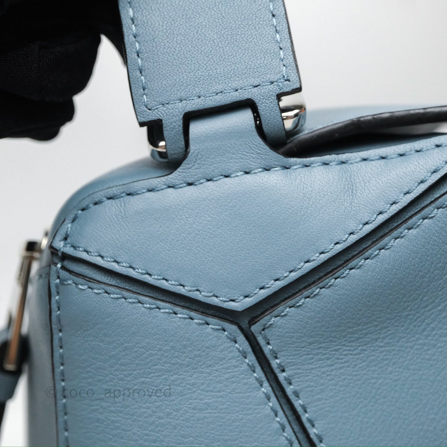 Loewe Medium Puzzle Bag Stone Calfskin Silver Hardware