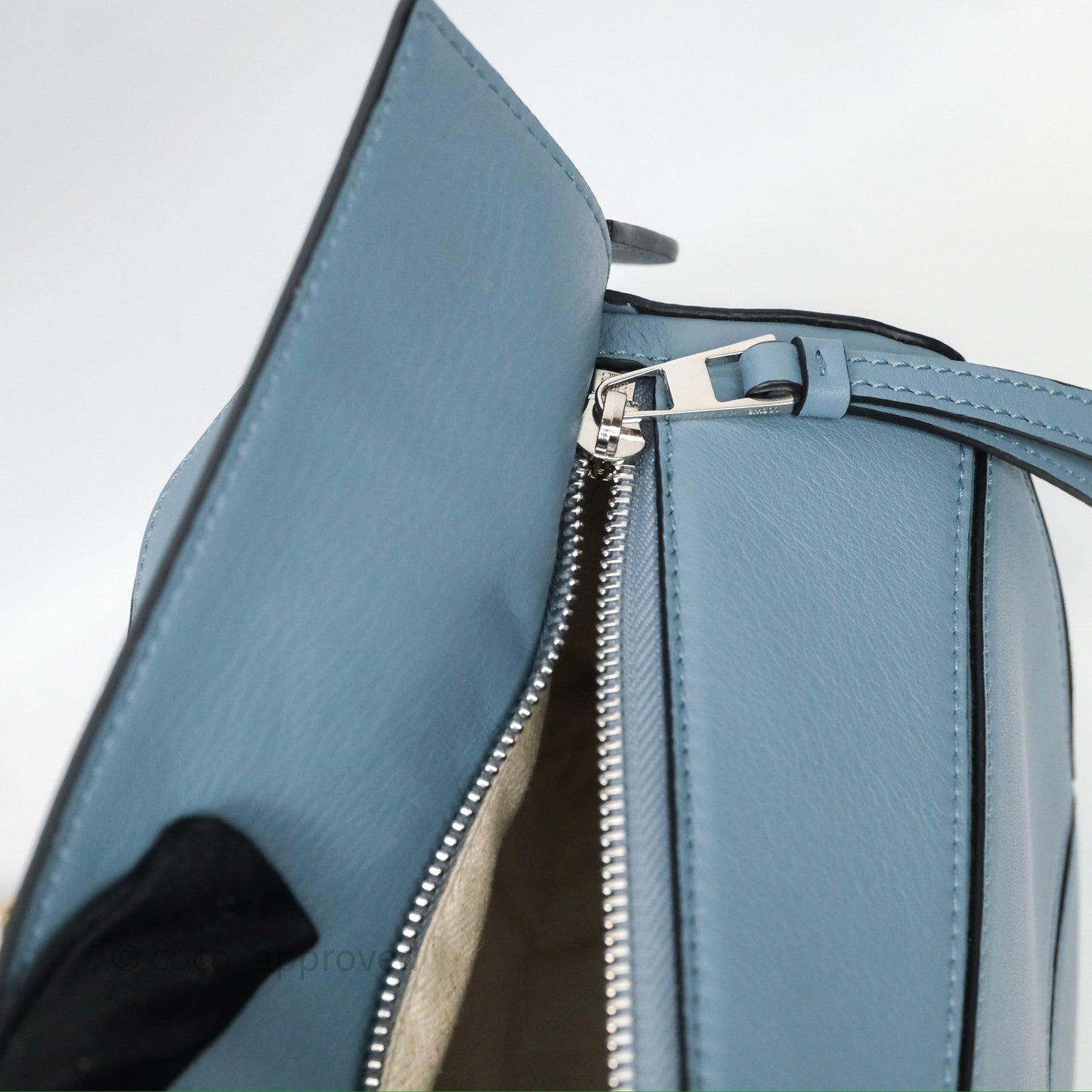 Loewe Medium Puzzle Bag Stone Calfskin Silver Hardware