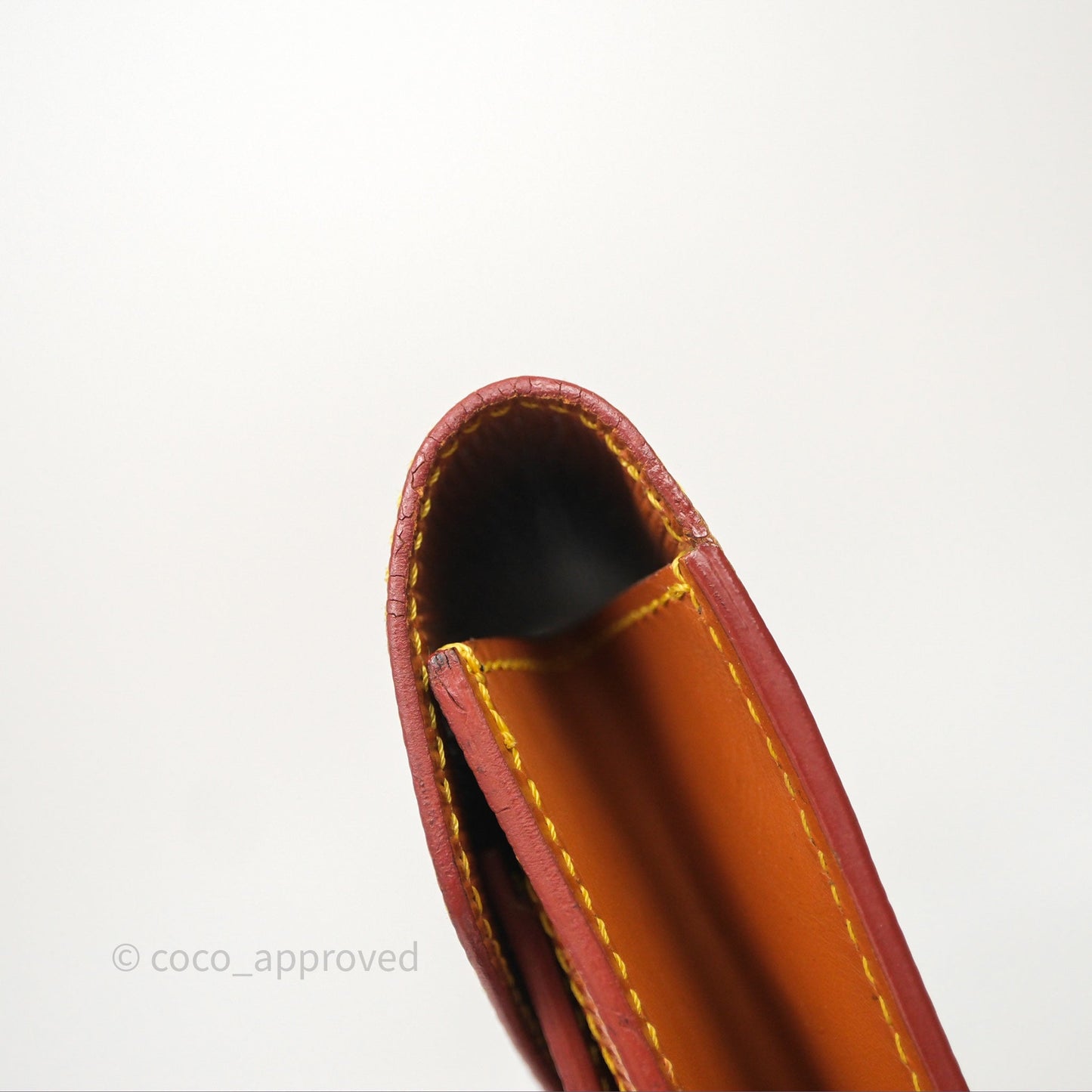 Louis Vuitton Epi Dragonne Clutch Brown Gold Hardware