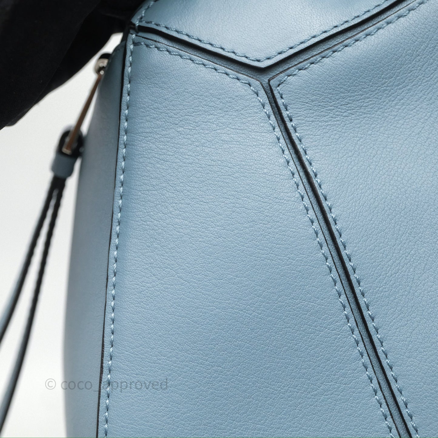 Loewe Medium Puzzle Bag Stone Calfskin Silver Hardware