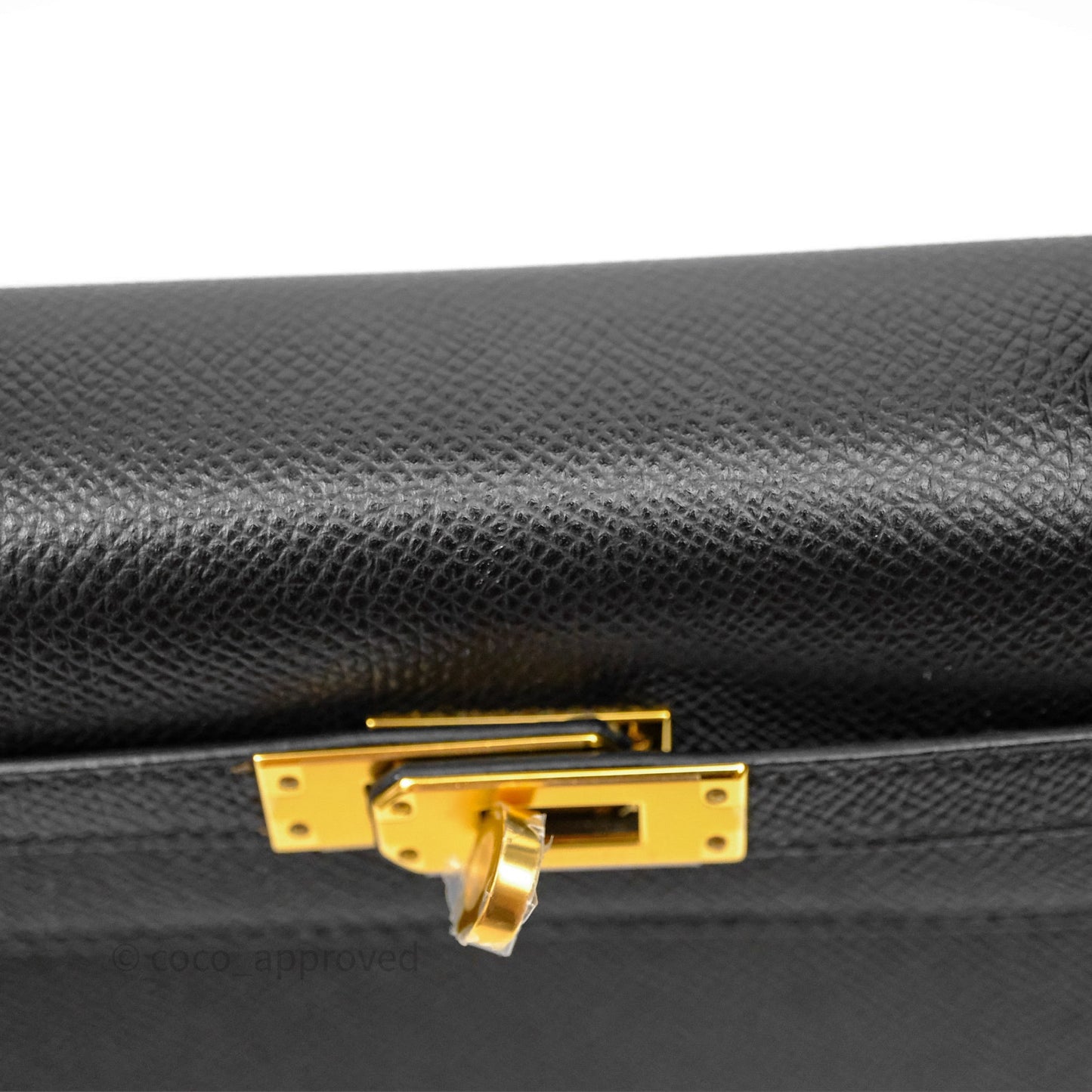 Hermès Kelly 25 Sellier Noir Black 89 Epsom Gold Hardware