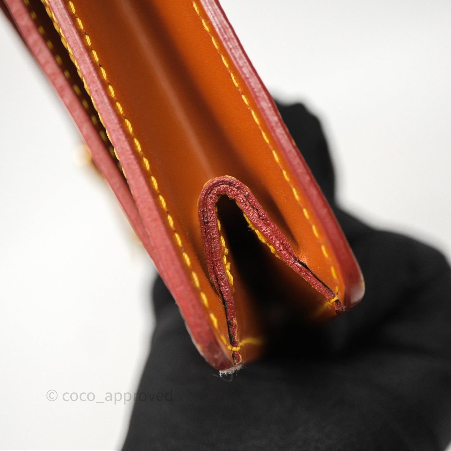 Louis Vuitton Epi Dragonne Clutch Brown Gold Hardware