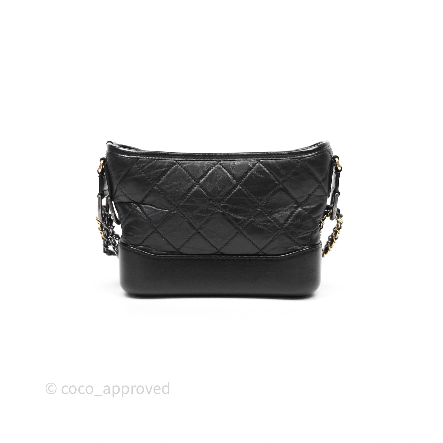 Chanel Small Gabrielle Hobo Quilted Black Aged Calfskin
