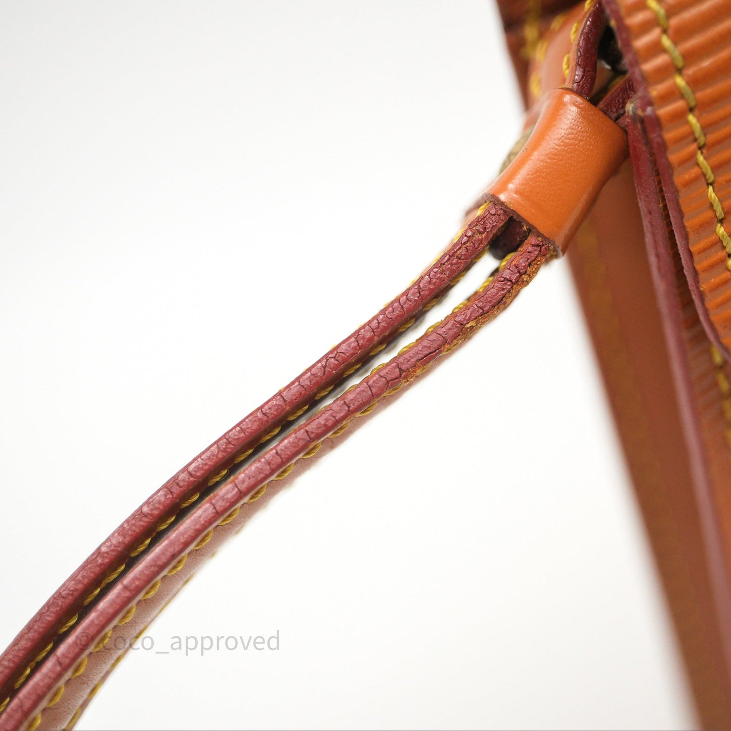 Louis Vuitton Epi Dragonne Clutch Brown Gold Hardware