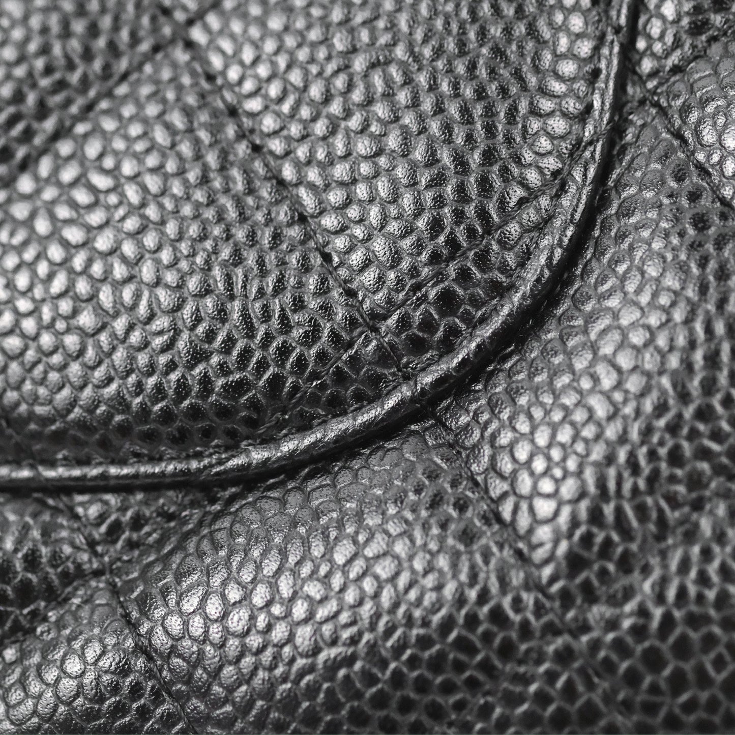 Chanel Quilted CC Timeless Caviar Pochette Black Caviar Gold Hardware