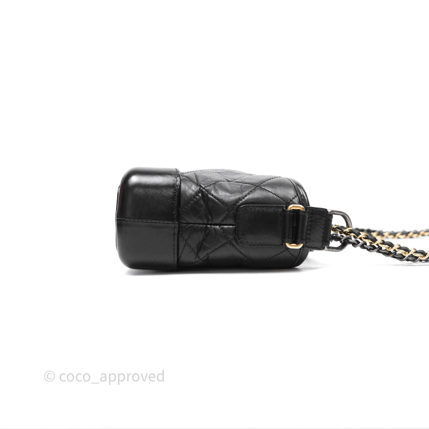 Chanel Small Gabrielle Hobo Quilted Black Aged Calfskin