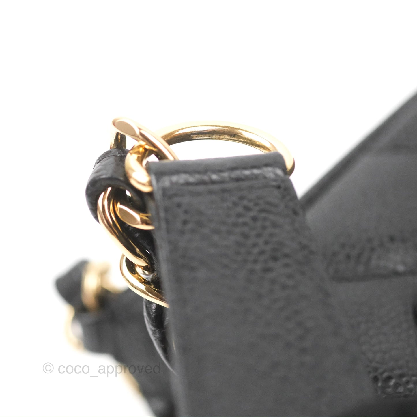Chanel Quilted CC Timeless Caviar Pochette Black Caviar Gold Hardware