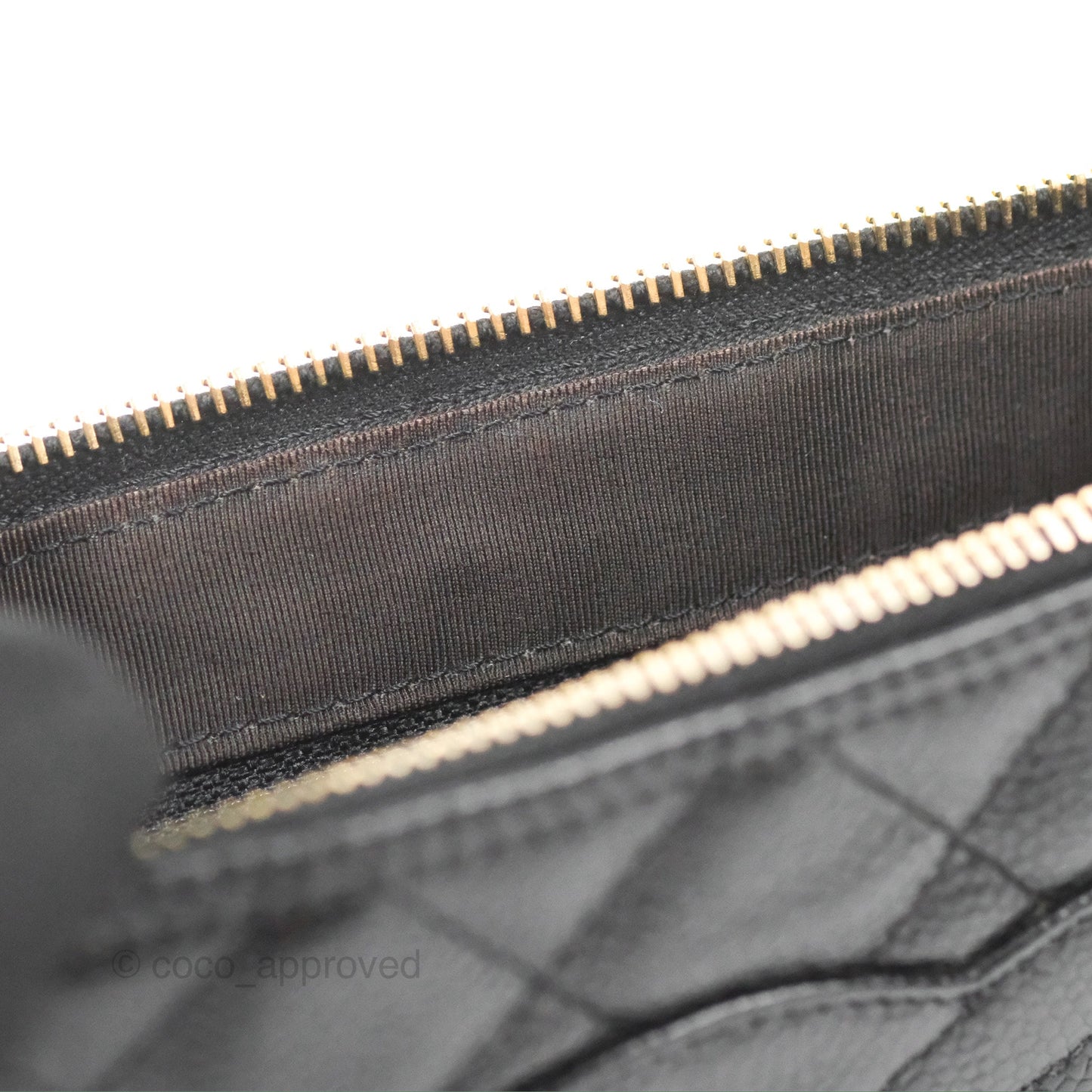 Chanel Quilted CC Timeless Caviar Pochette Black Caviar Gold Hardware