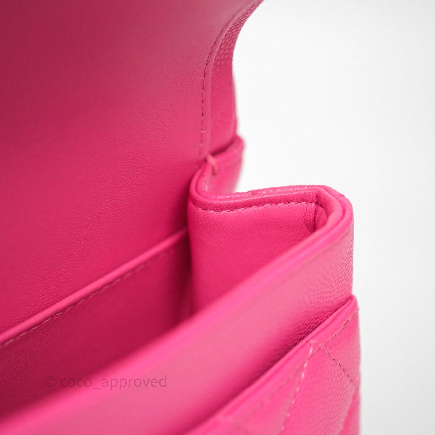 Chanel Small Classic Flap Quilted Hot Pink Caviar Gold Hardware