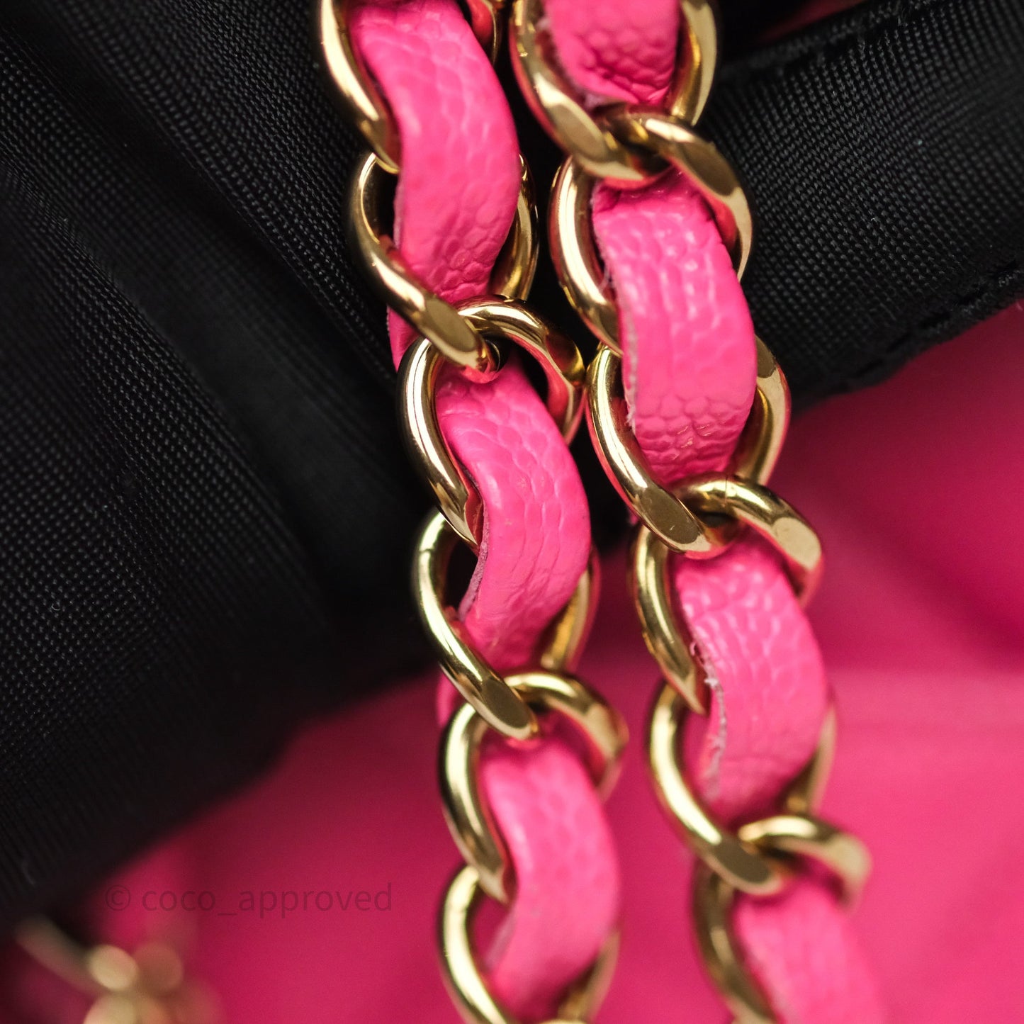 Chanel Small Classic Flap Quilted Hot Pink Caviar Gold Hardware