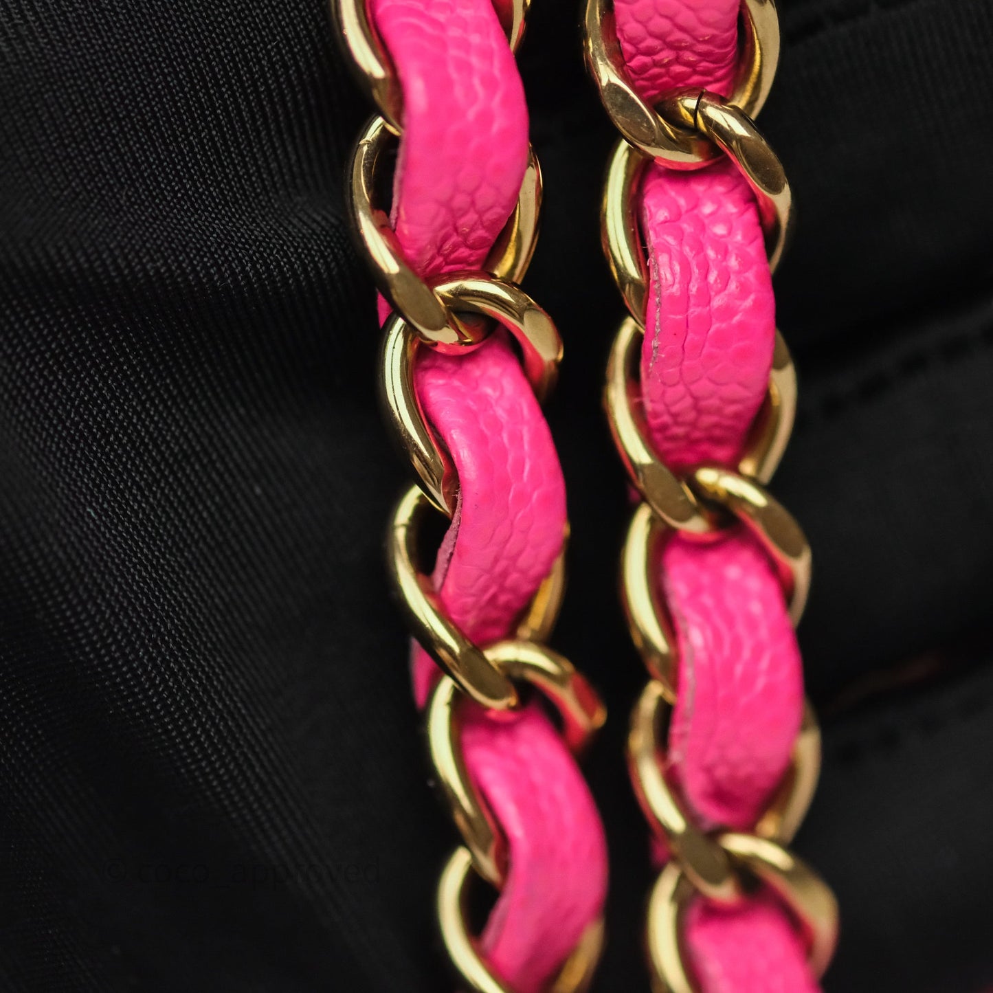 Chanel Small Classic Flap Quilted Hot Pink Caviar Gold Hardware