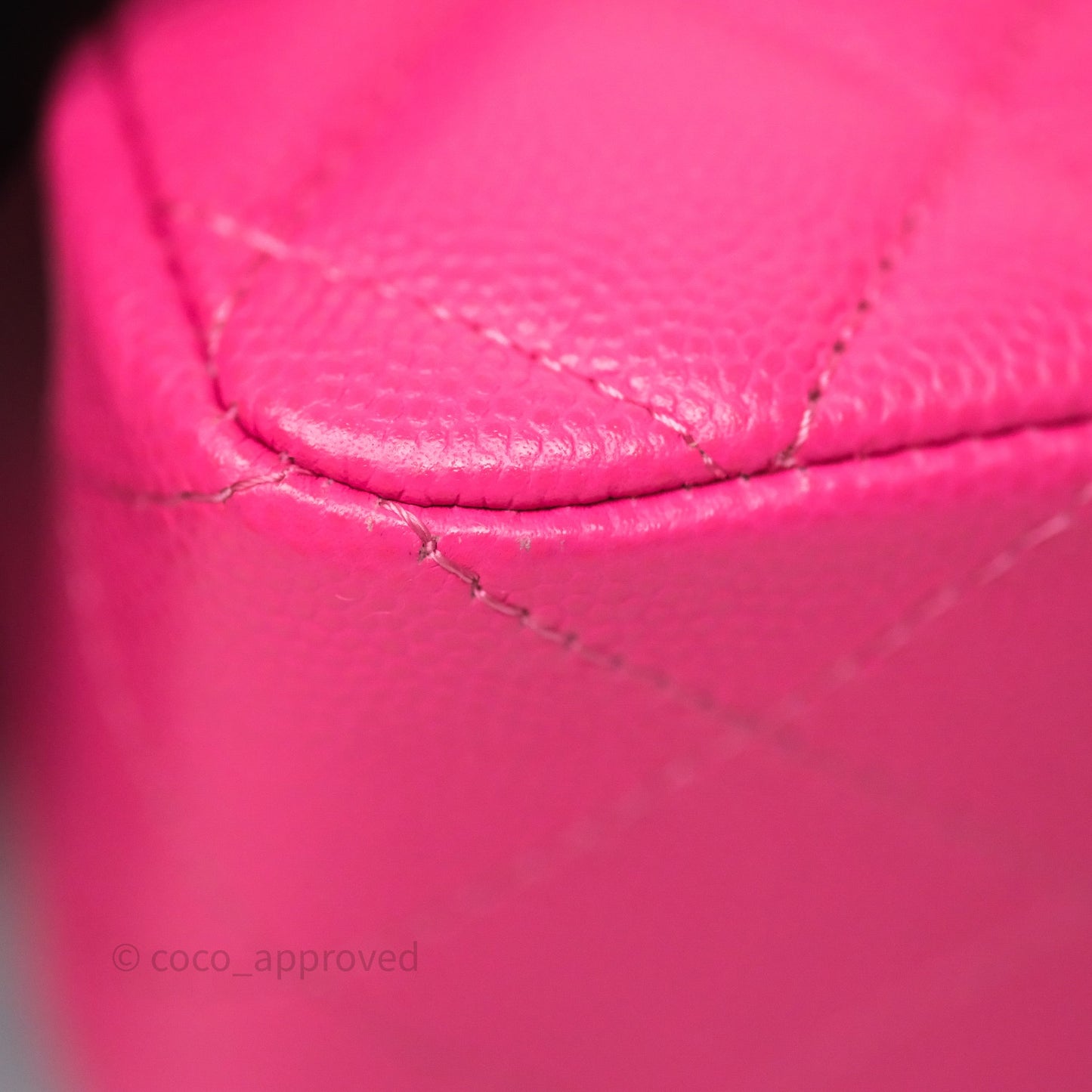 Chanel Small Classic Flap Quilted Hot Pink Caviar Gold Hardware