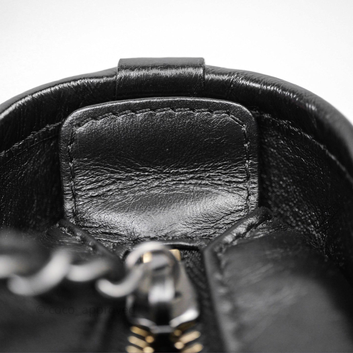 Chanel Small Gabrielle Hobo Quilted Black Aged Calfskin