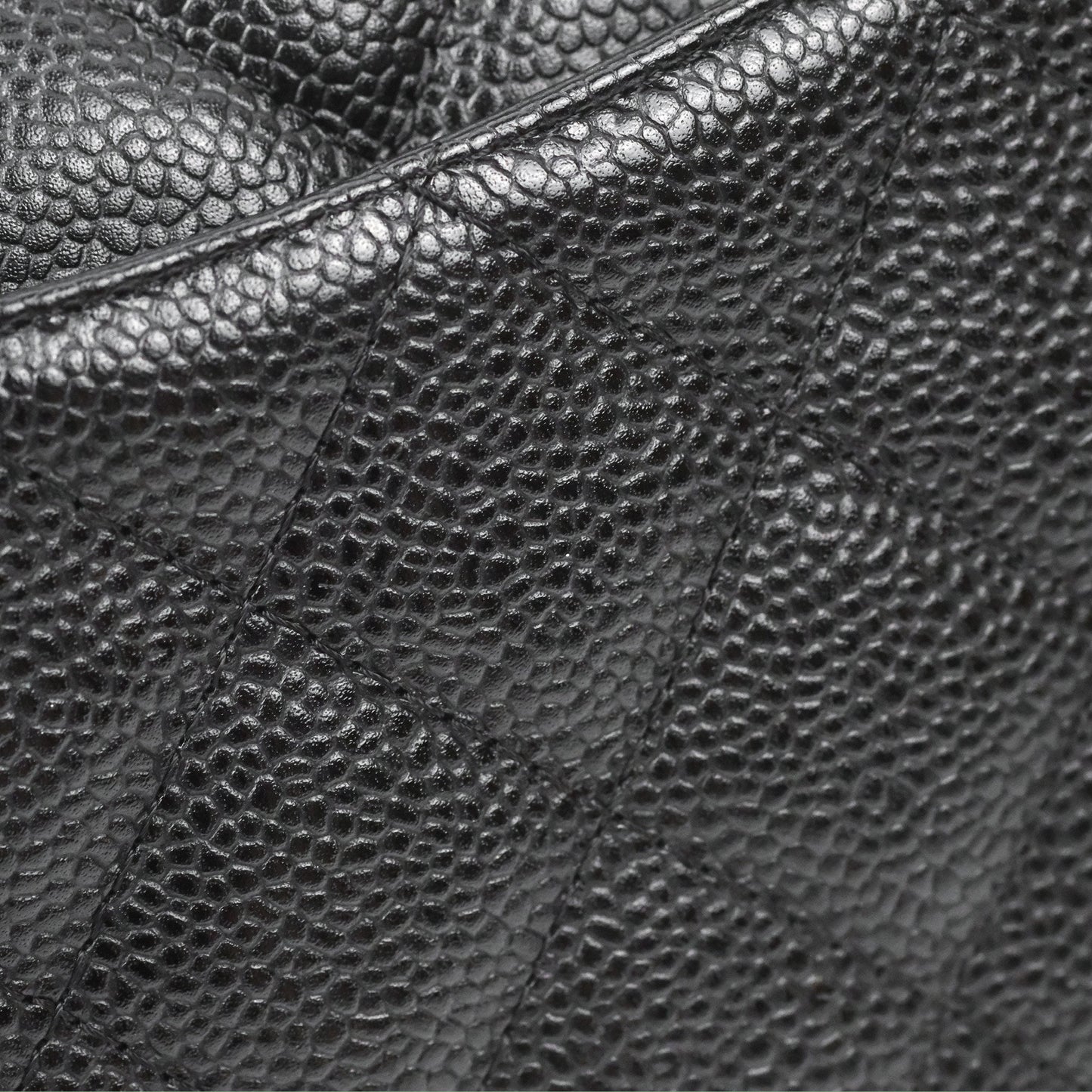 Chanel Quilted CC Timeless Caviar Pochette Black Caviar Gold Hardware