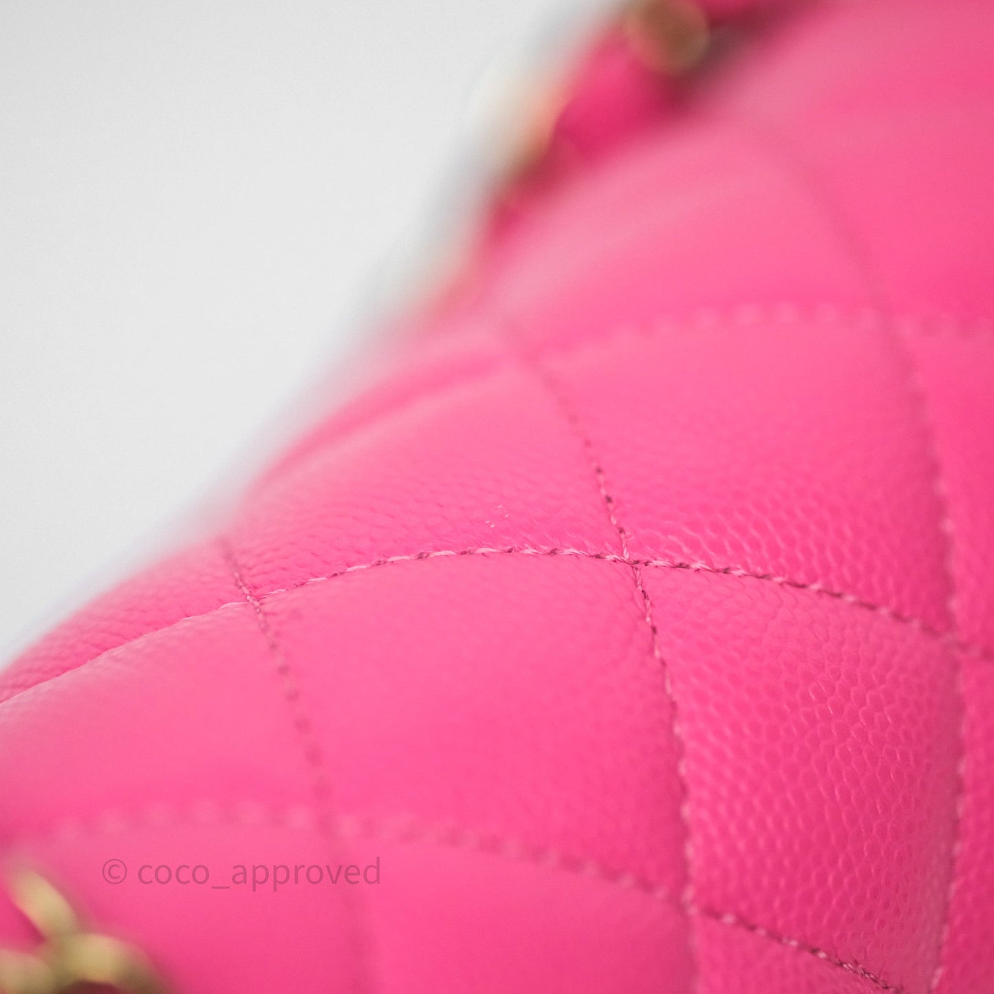 Chanel Small Classic Flap Quilted Hot Pink Caviar Gold Hardware