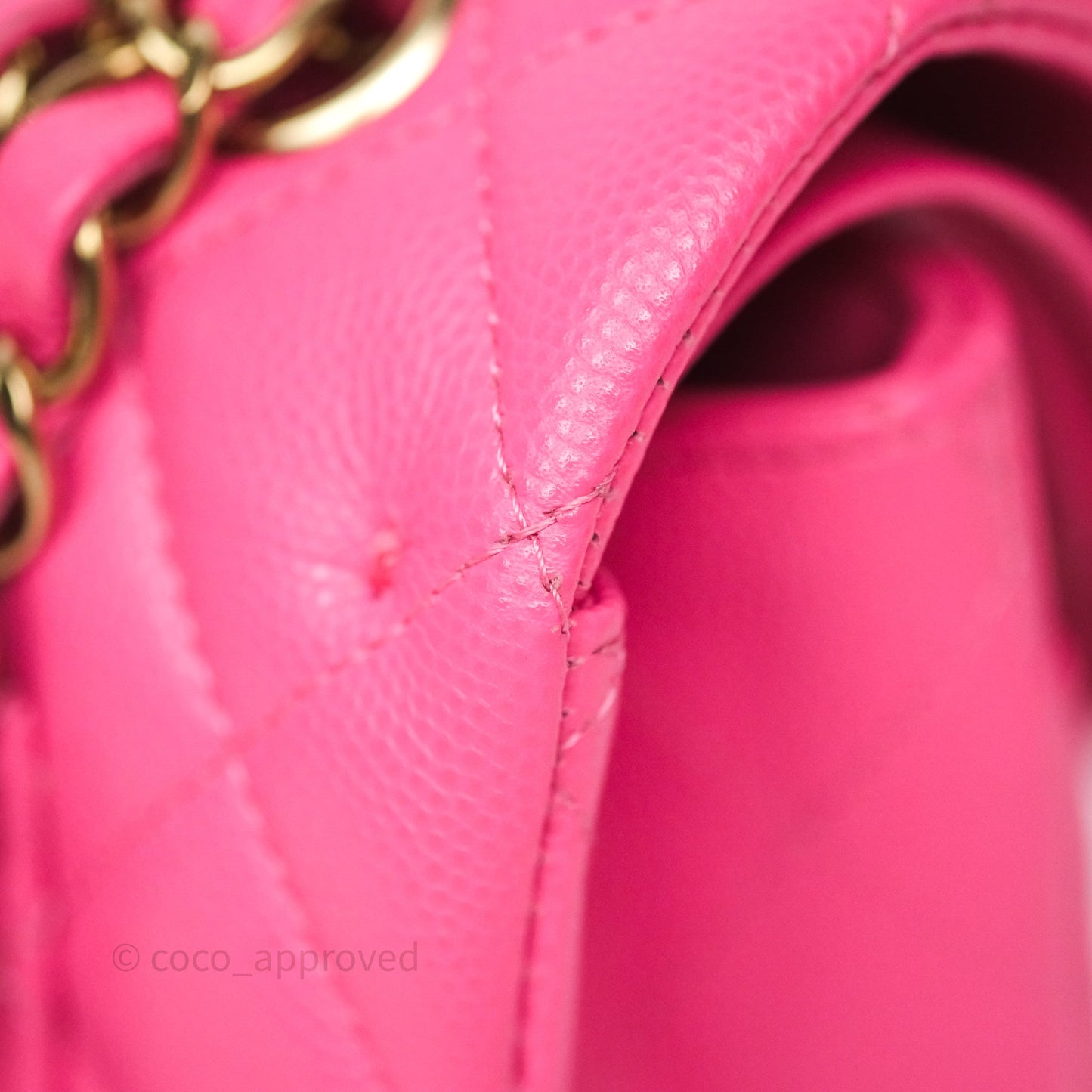 Chanel Small Classic Flap Quilted Hot Pink Caviar Gold Hardware
