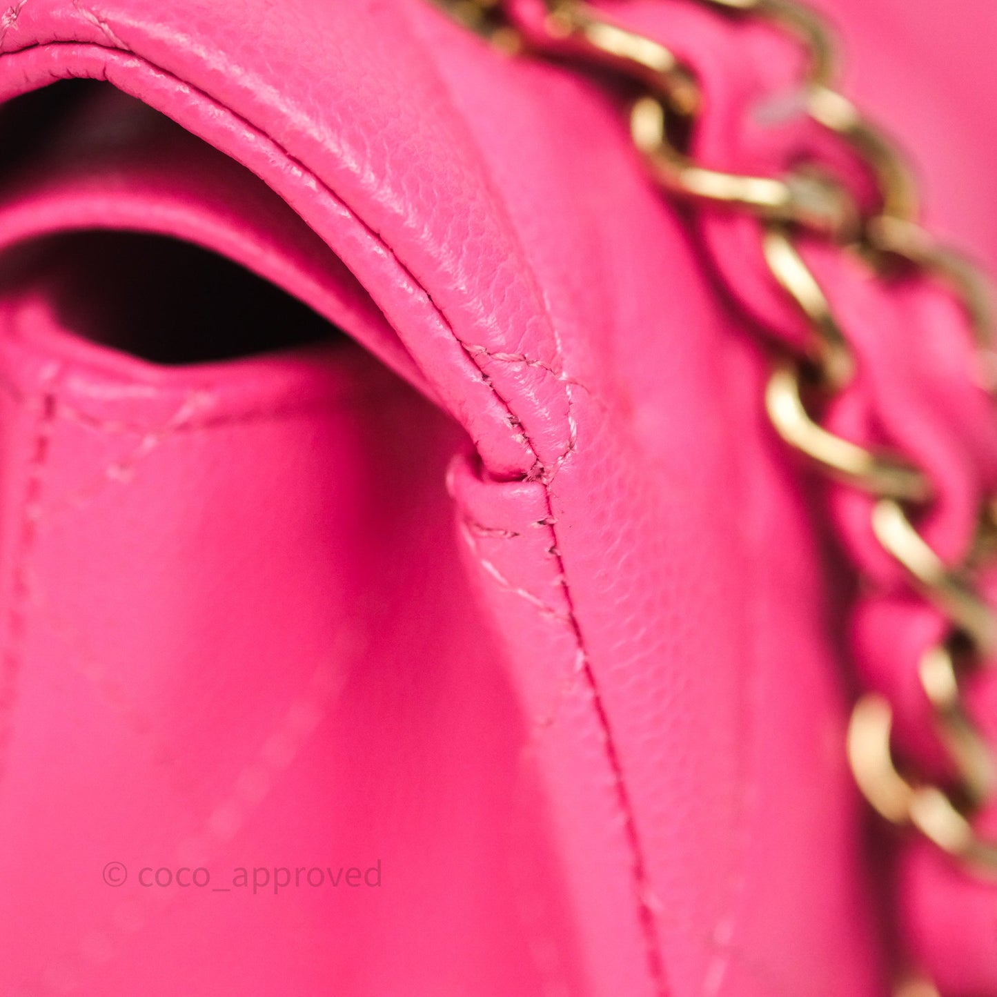 Chanel Small Classic Flap Quilted Hot Pink Caviar Gold Hardware