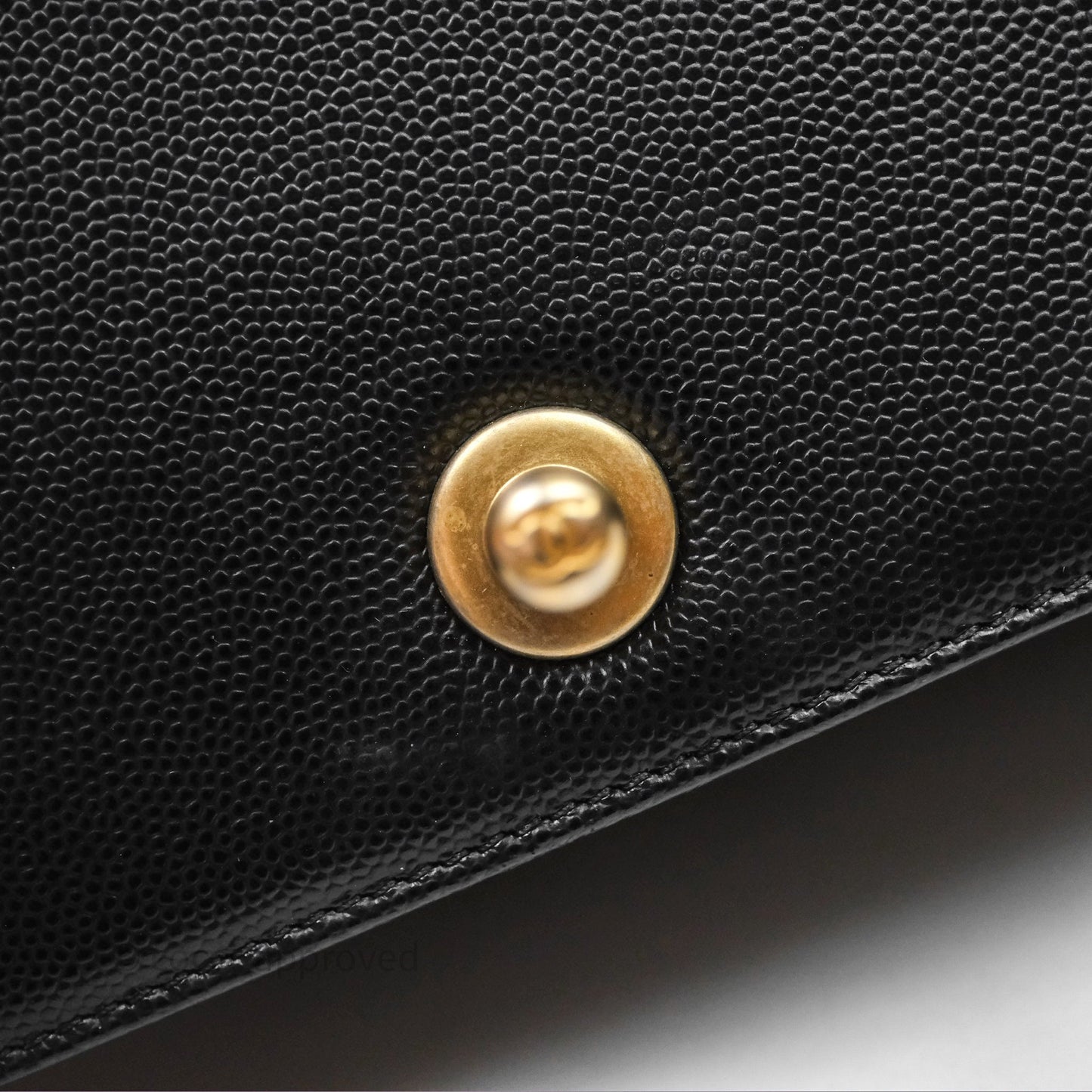 Chanel Medium Boy Quilted Black Caviar Aged Gold Hardware