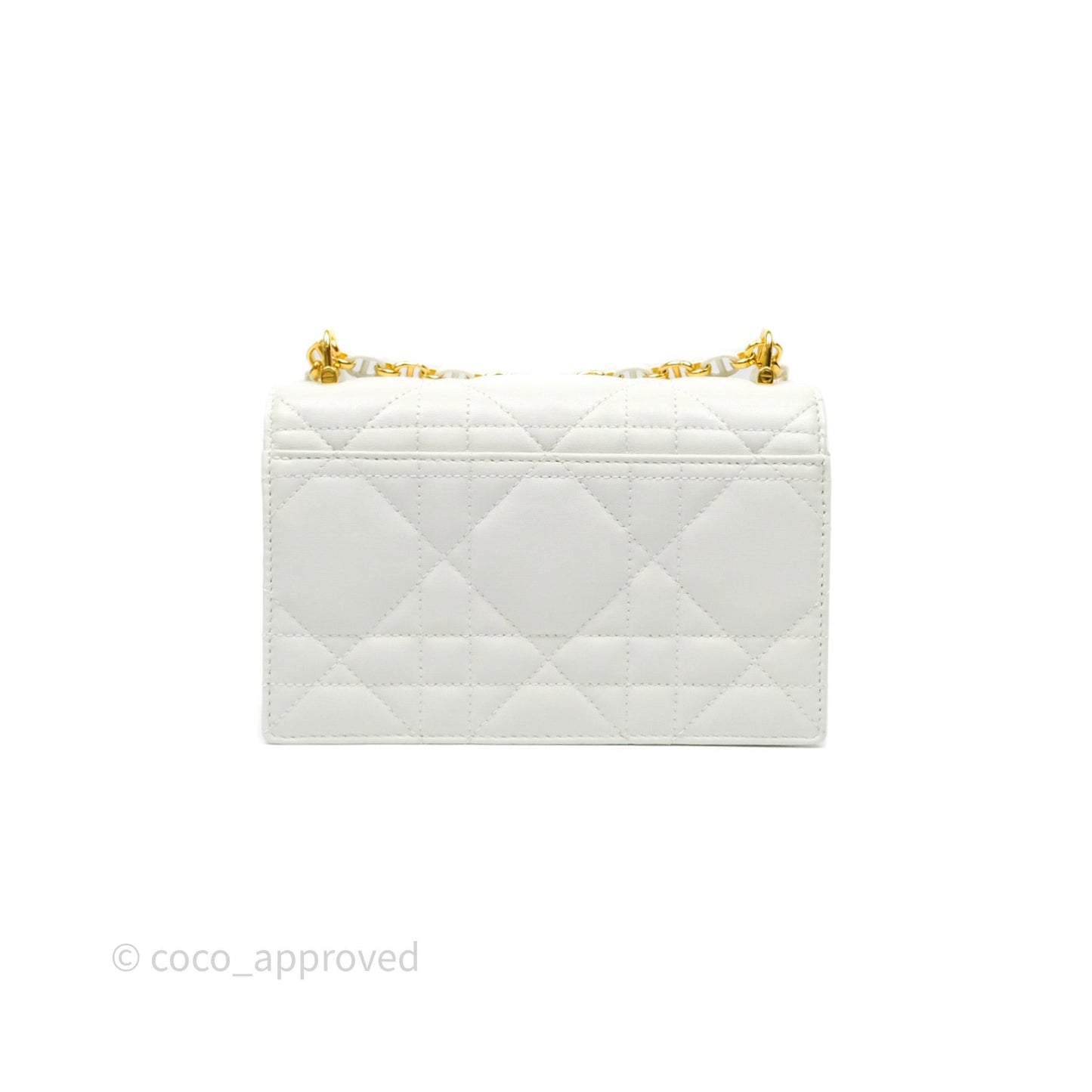 Dior Miss Caro Mini Bag Latte White Macrocannage Lambskin