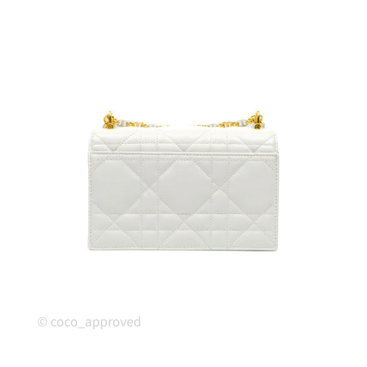 Dior Miss Caro Mini Bag Latte White Macrocannage Lambskin