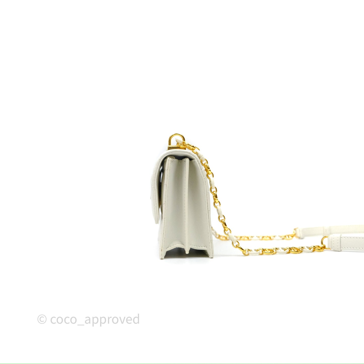 Dior Miss Caro Mini Bag Latte White Macrocannage Lambskin