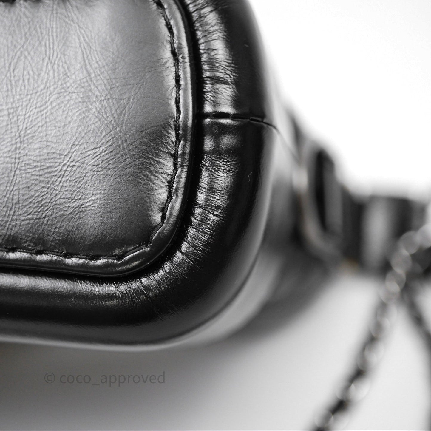 Chanel Small Gabrielle Hobo Quilted Black Aged Calfskin