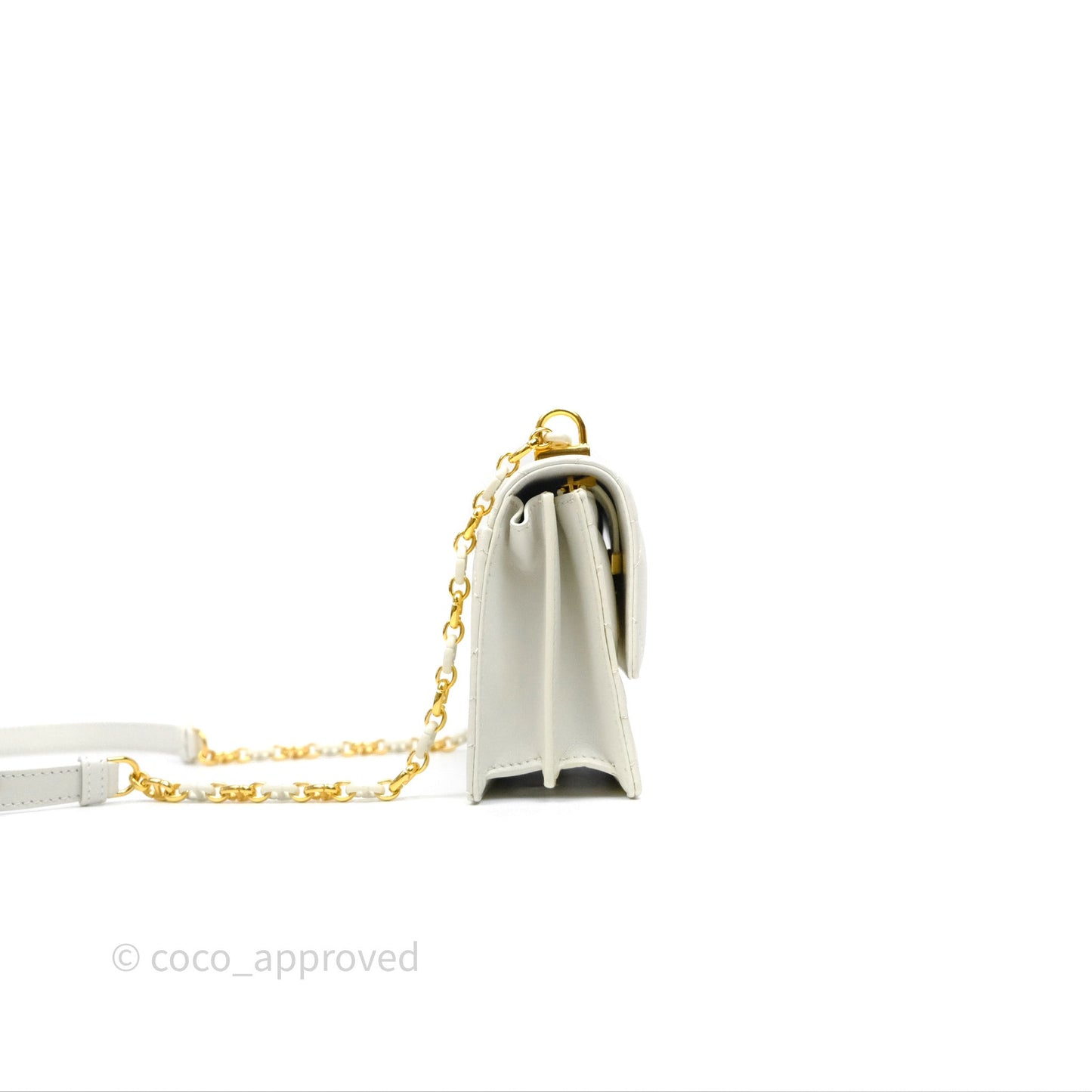 Dior Miss Caro Mini Bag Latte White Macrocannage Lambskin