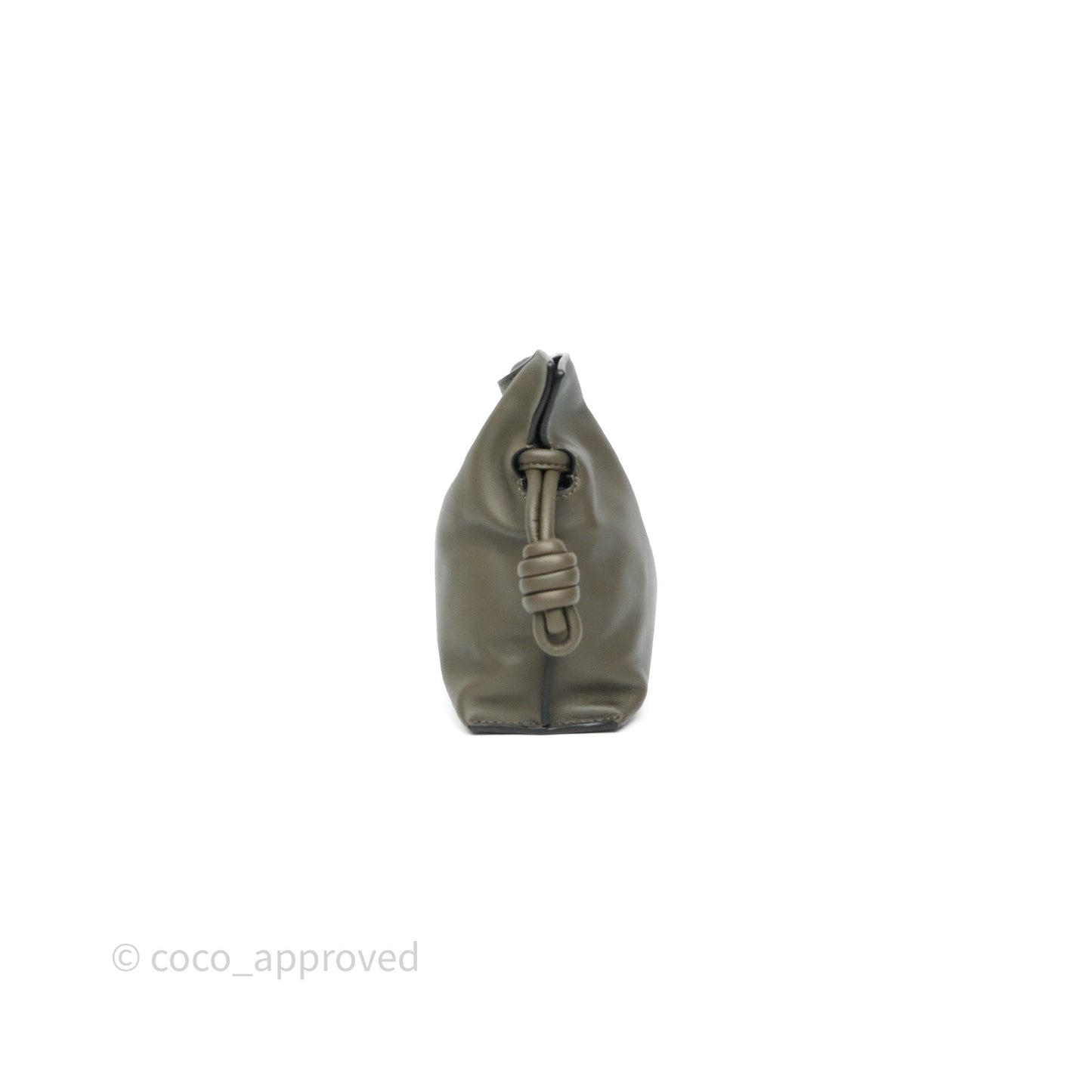 Loewe Mini Flamenco Clutch in Nappa Calfskin Dark Khaki