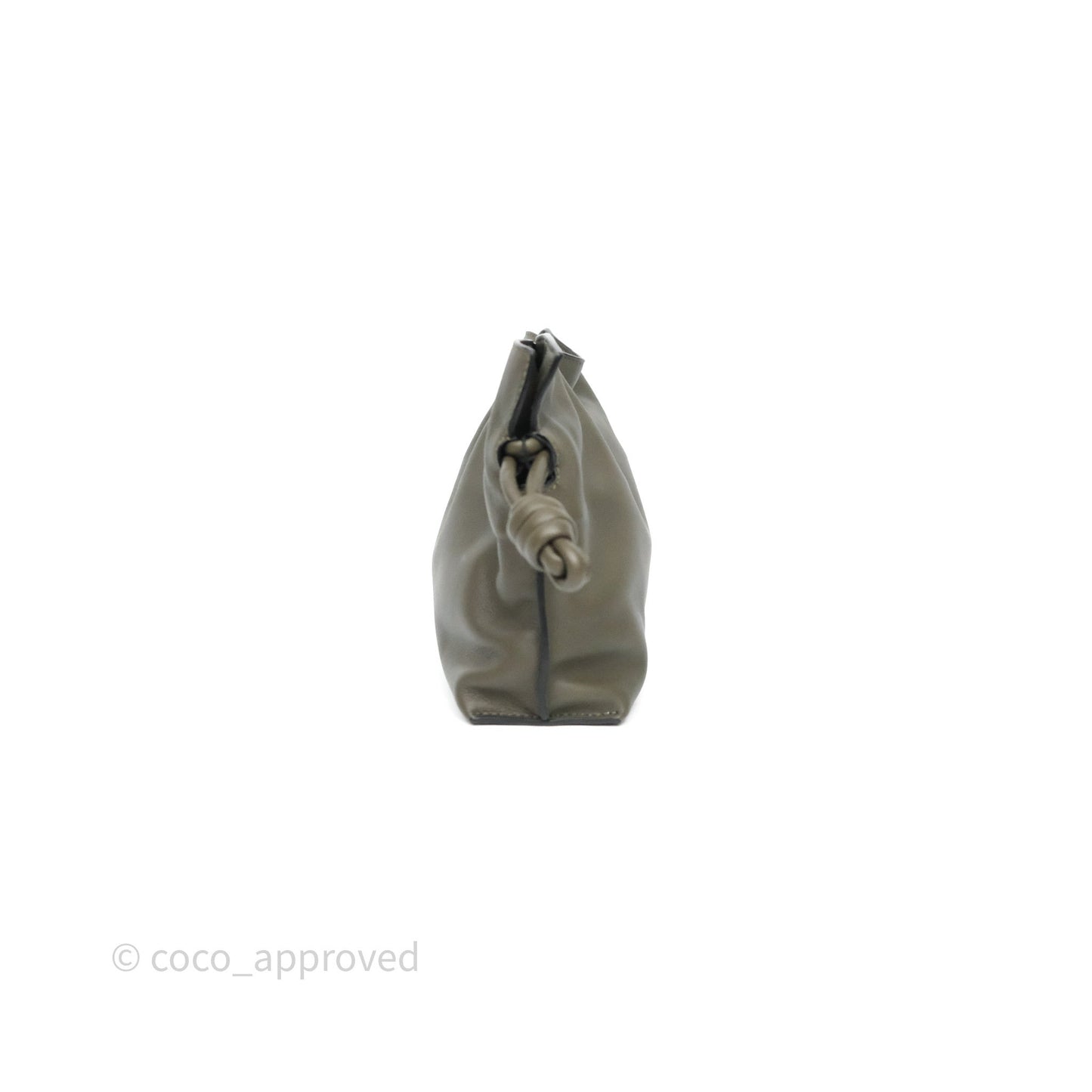 Loewe Mini Flamenco Clutch in Nappa Calfskin Dark Khaki