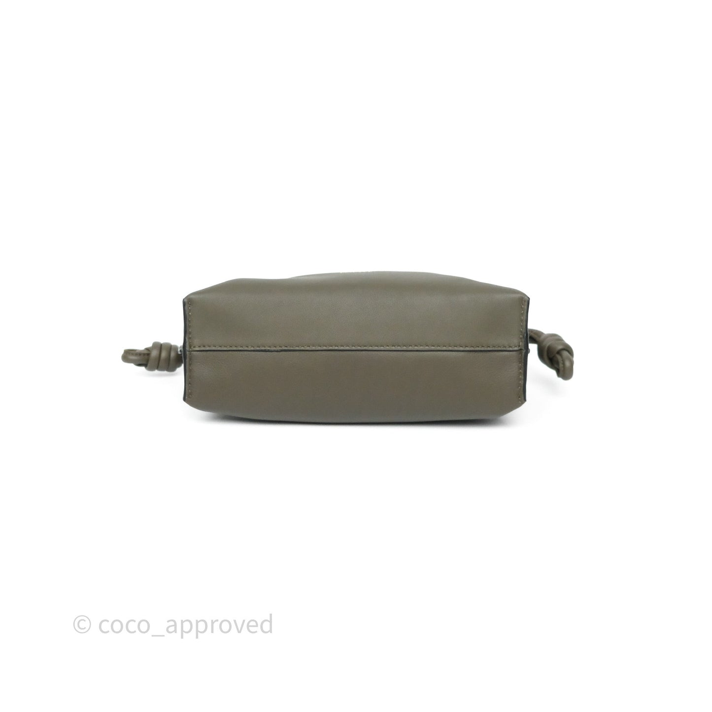 Loewe Mini Flamenco Clutch in Nappa Calfskin Dark Khaki
